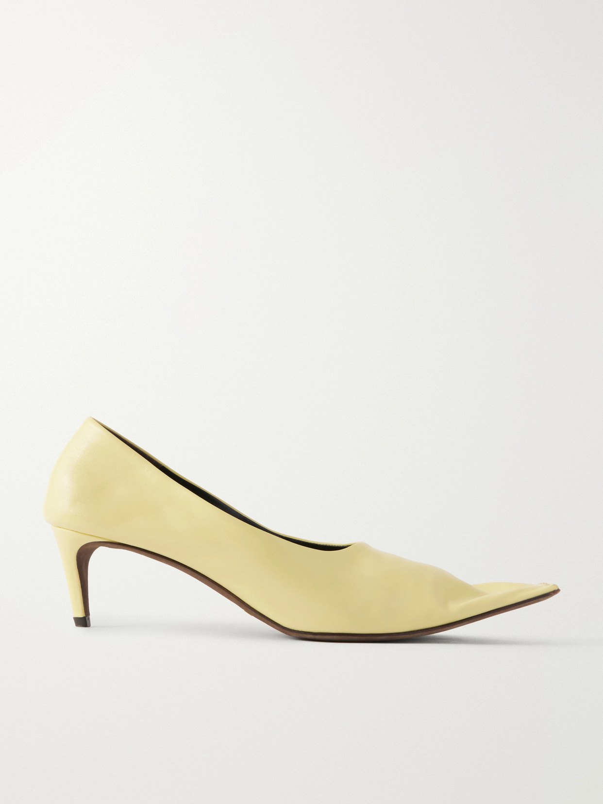 Khaite Marlene Leather Pumps In Gold