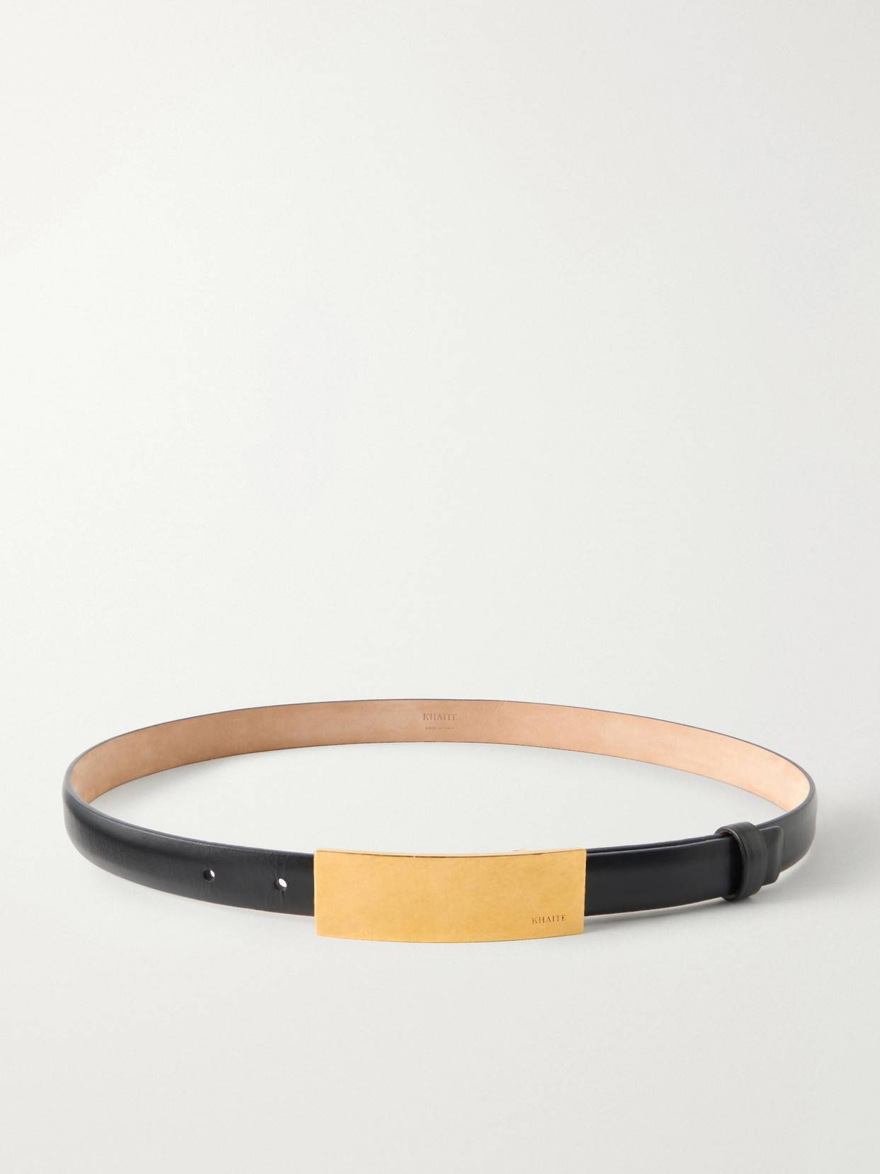 Khaite Berlin Leather Belt In Blue
