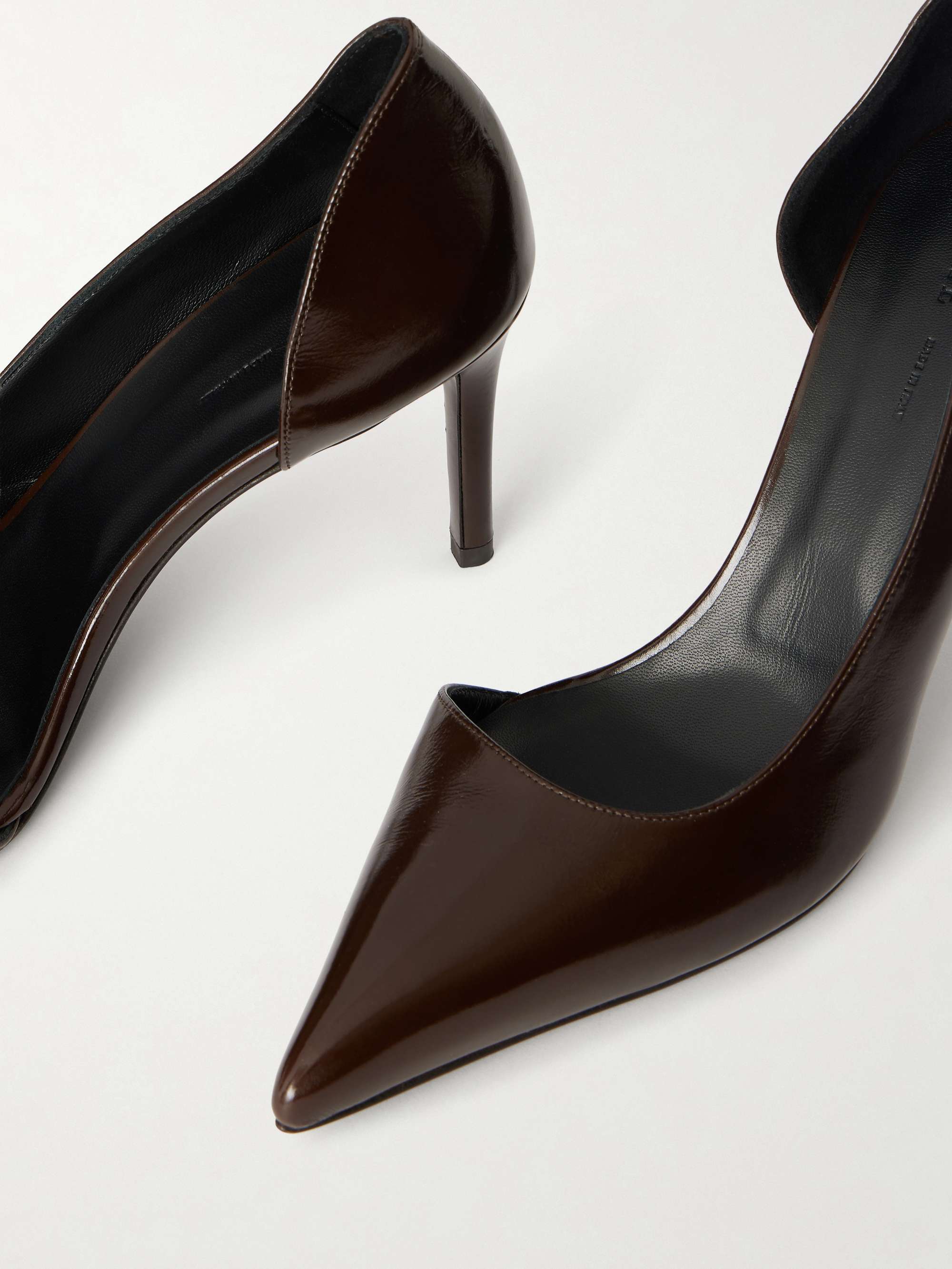 KHAITE Jett D'Orsay leather pumps | NET-A-PORTER