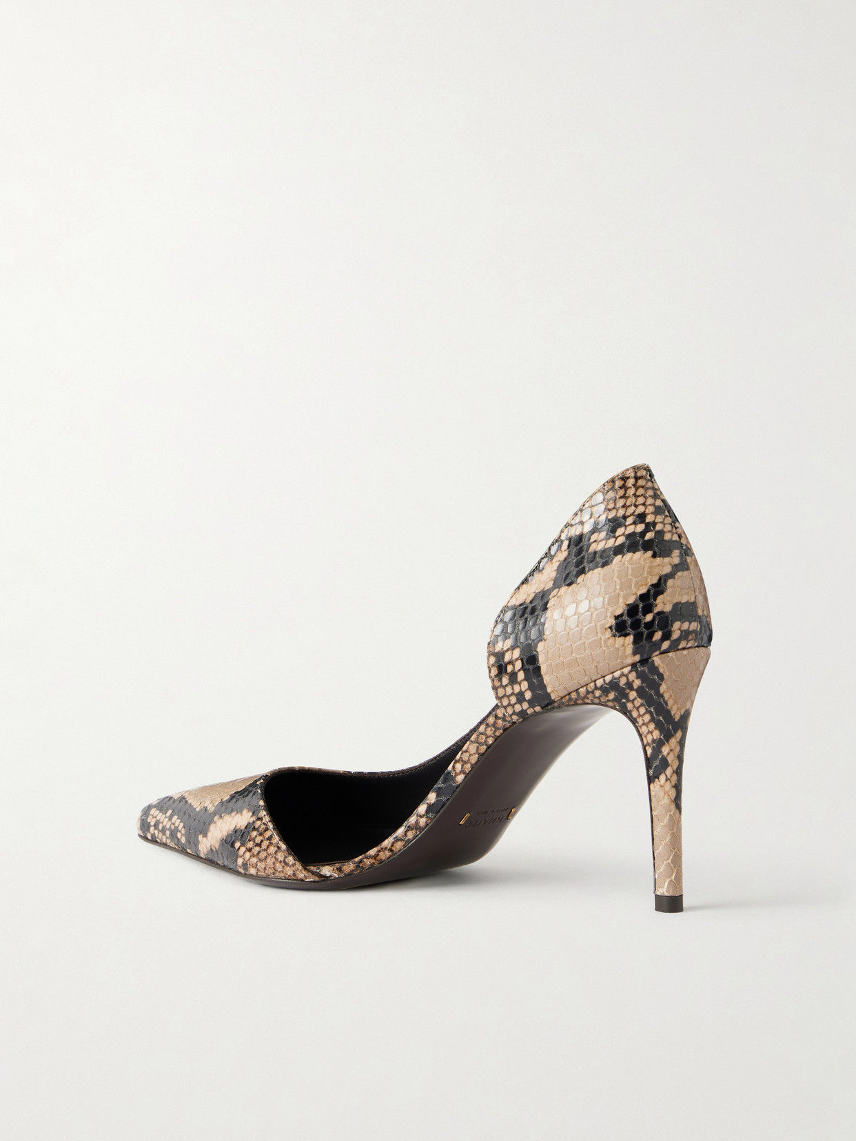 Khaite Snake-effect Leather Pumps In Neutral