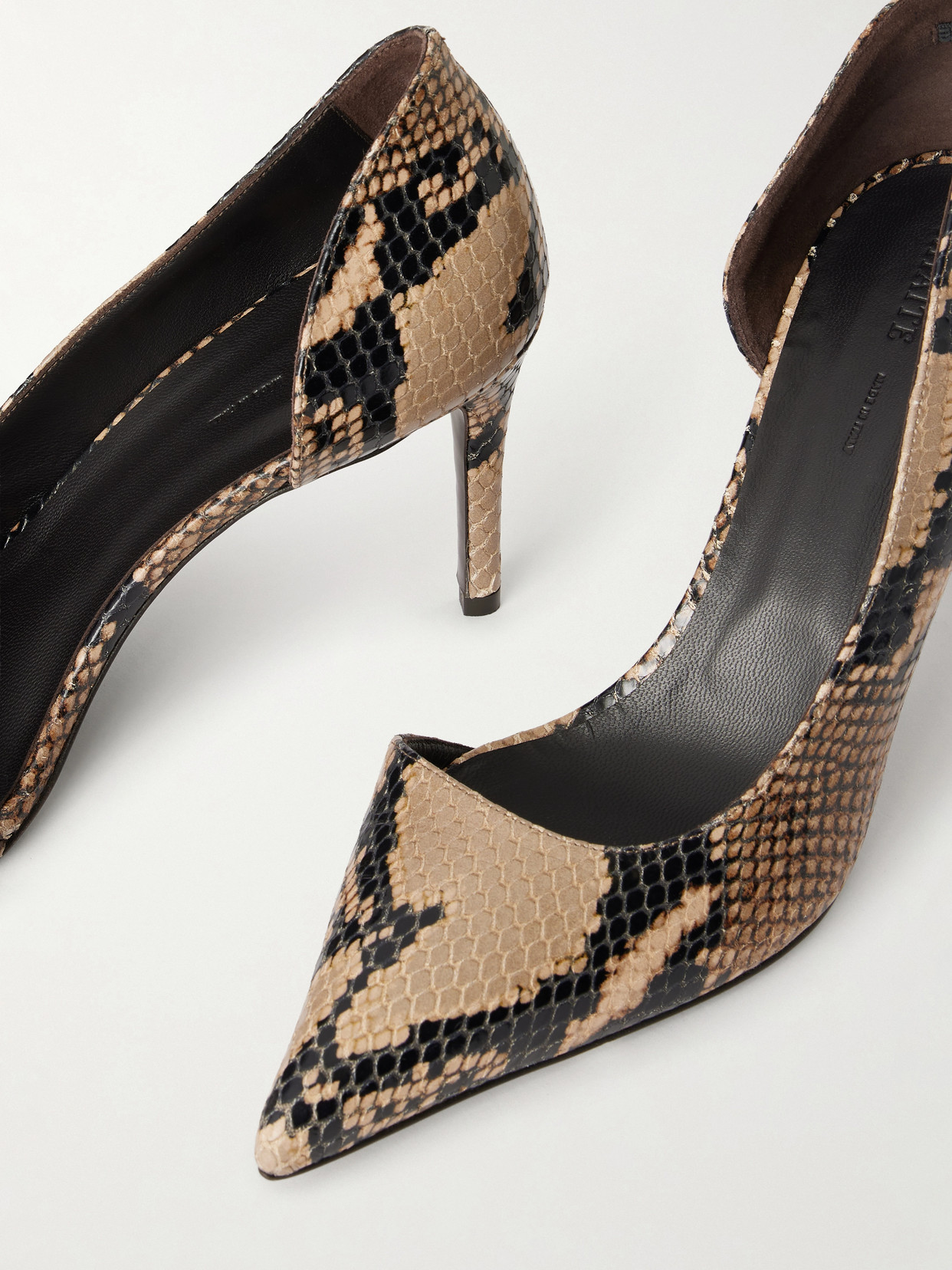 Khaite Snake-effect Leather Pumps In Neutral