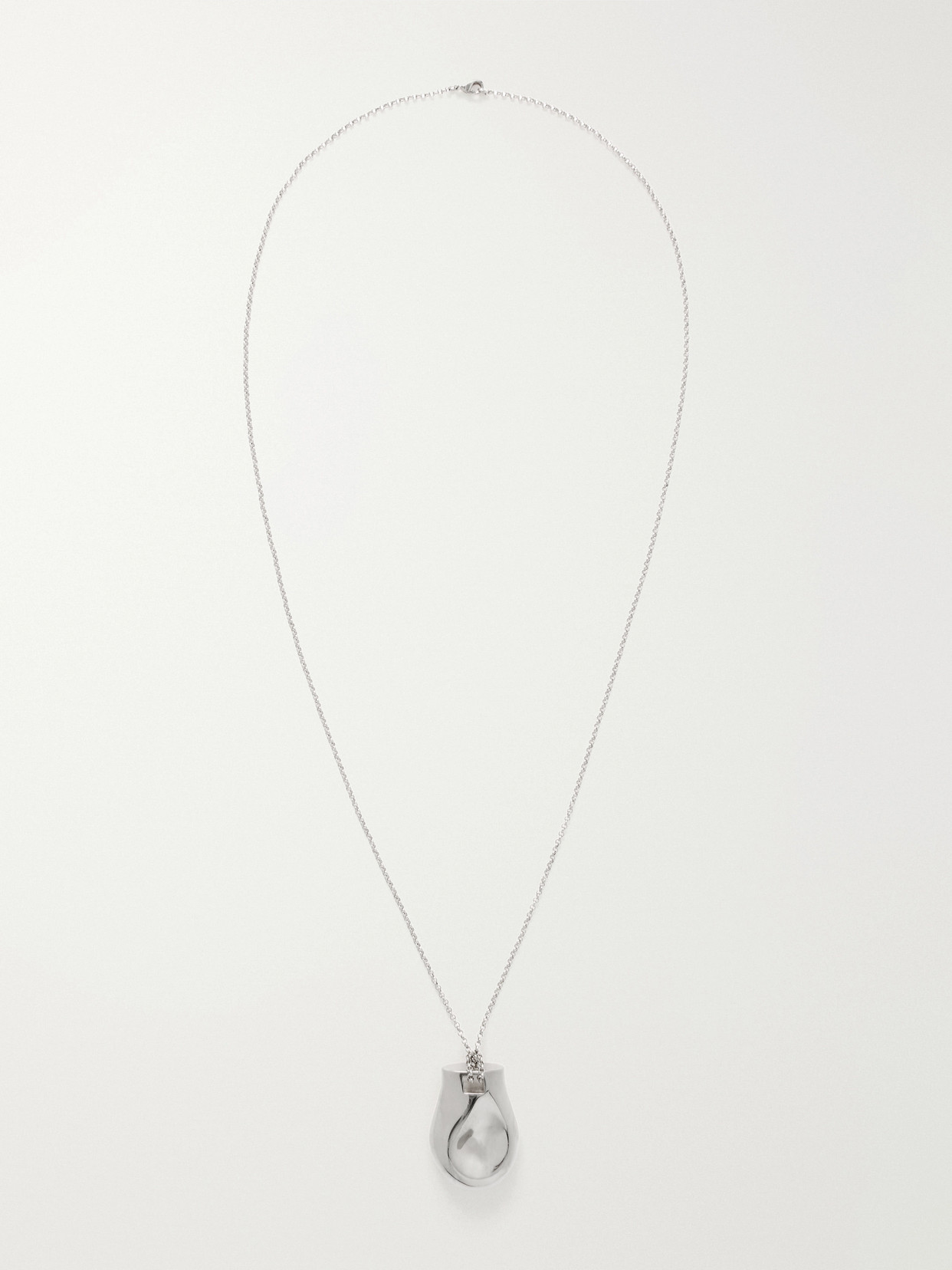 Khaite Keefe Palladium-coated Pendant Necklace In Silver