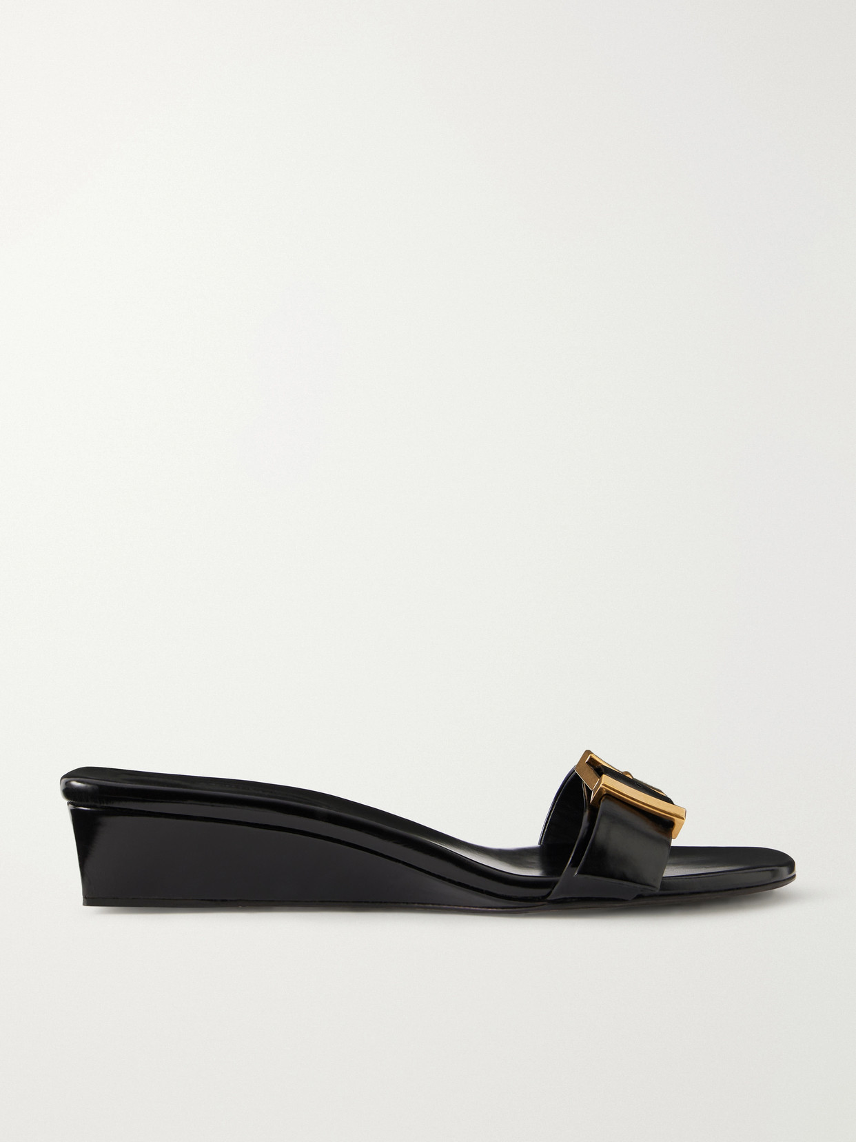 KHAITE - Manhattan Buckled Leather Sandals - Black