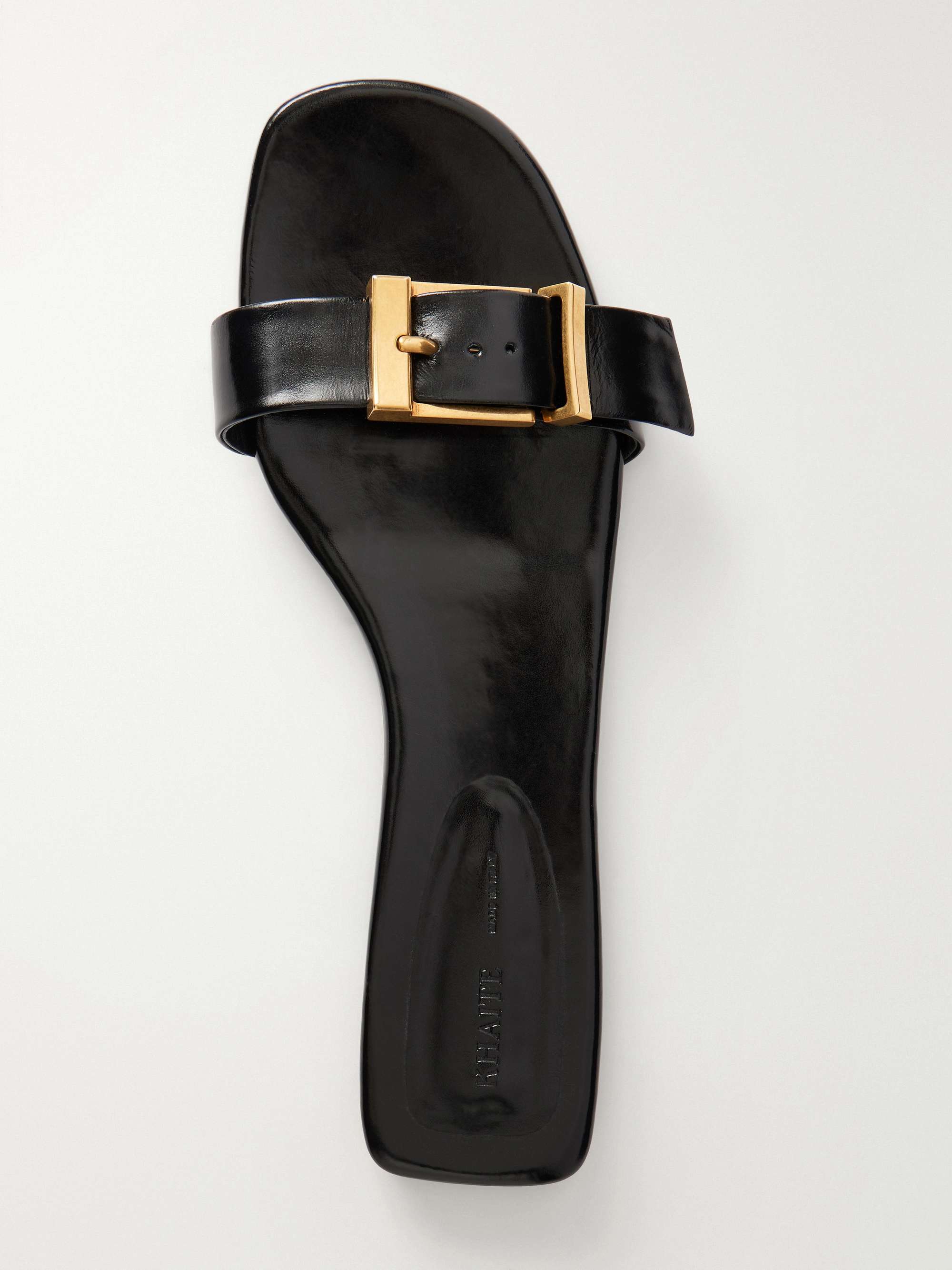 Black Manhattan buckled leather sandals | KHAITE | NET-A-PORTER