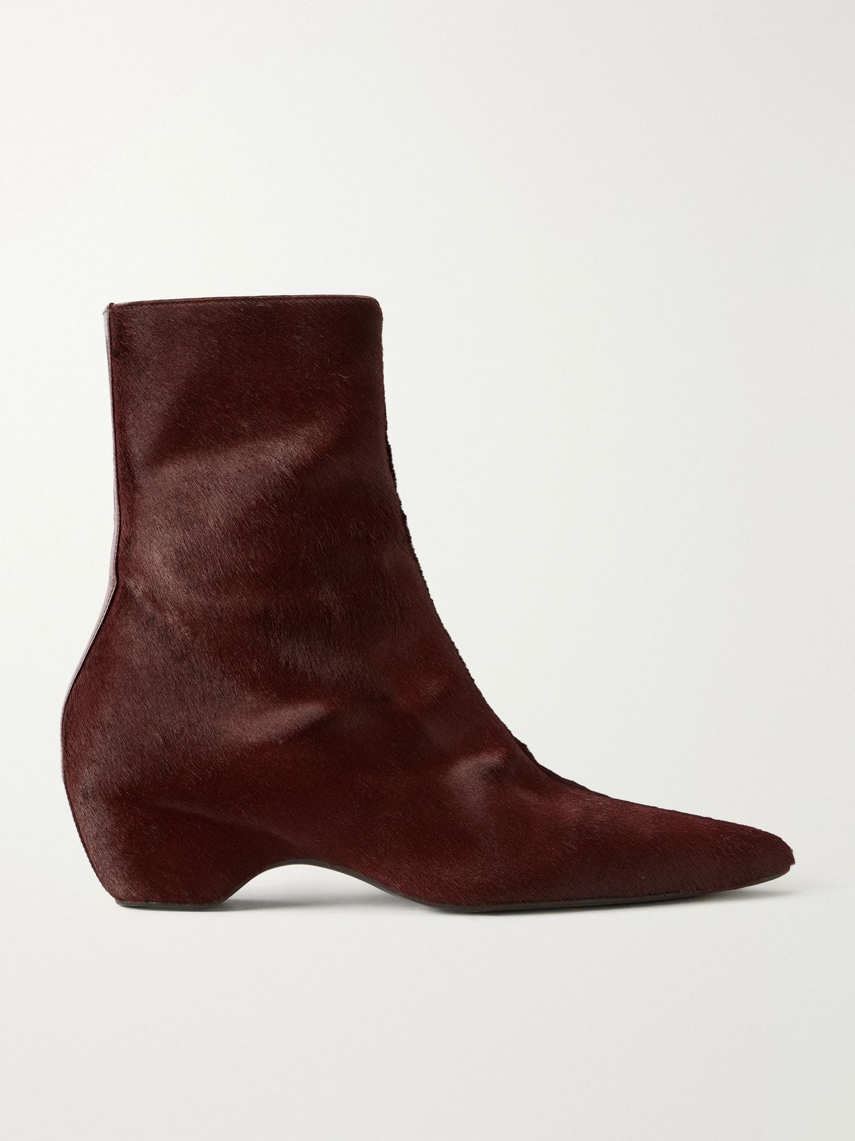 sybil calf hair ankle boots