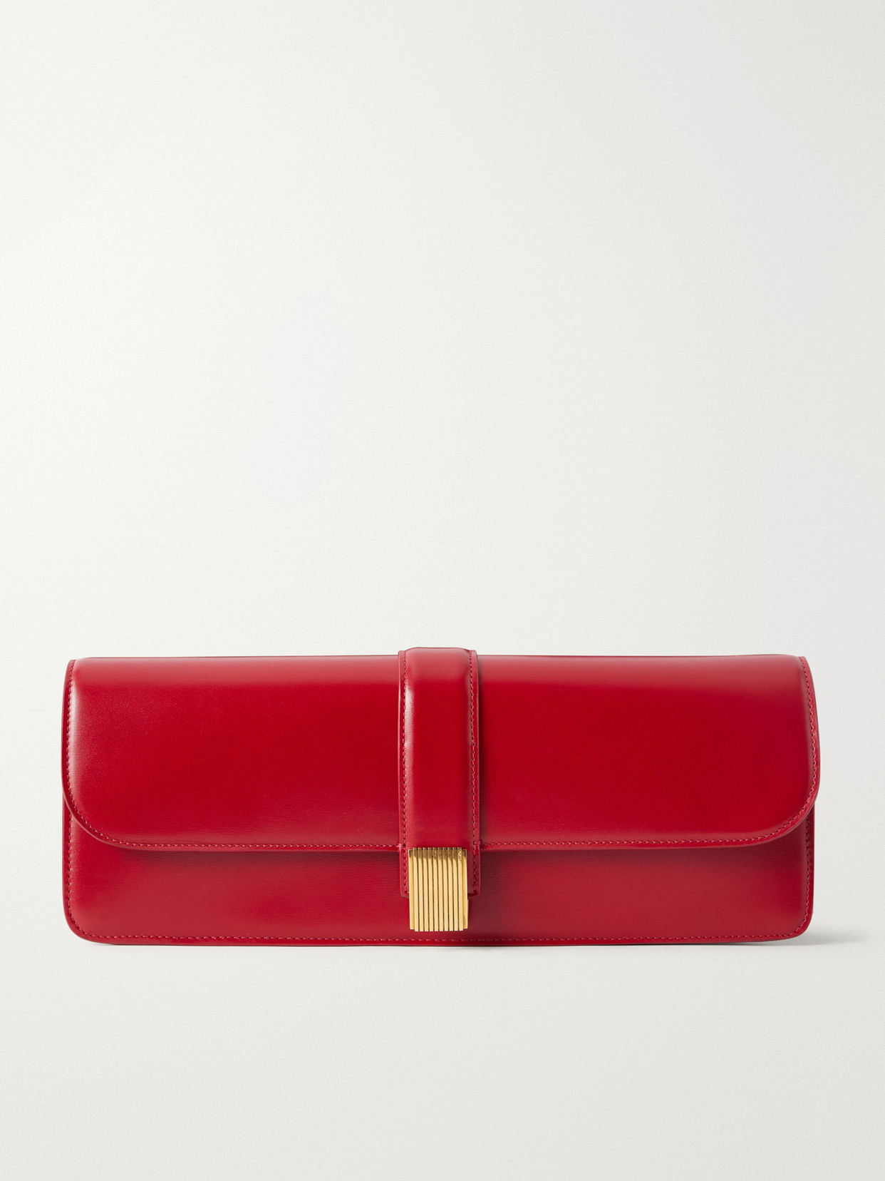 KHAITE - Blake Leather Clutch - Red