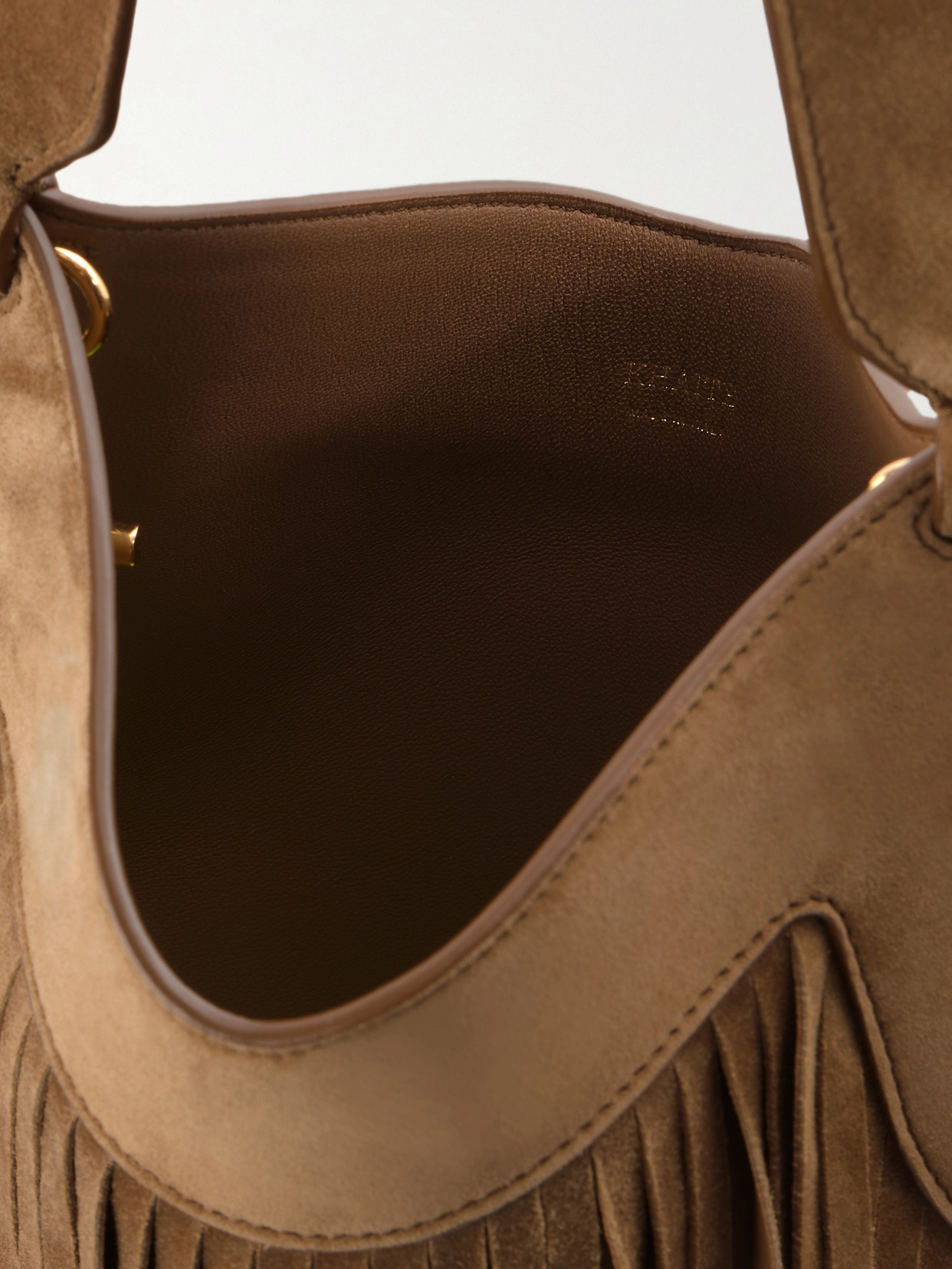 Lotus Fringed Leather Tote