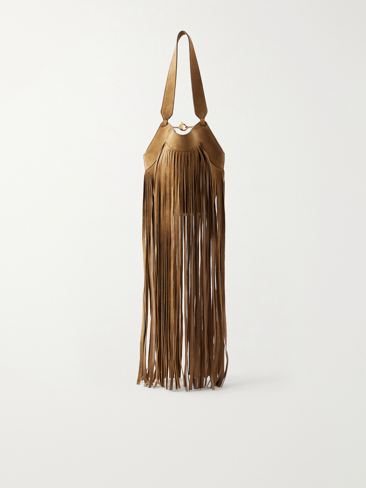 KHAITE - Lotus Fringed Leather Tote - Brown