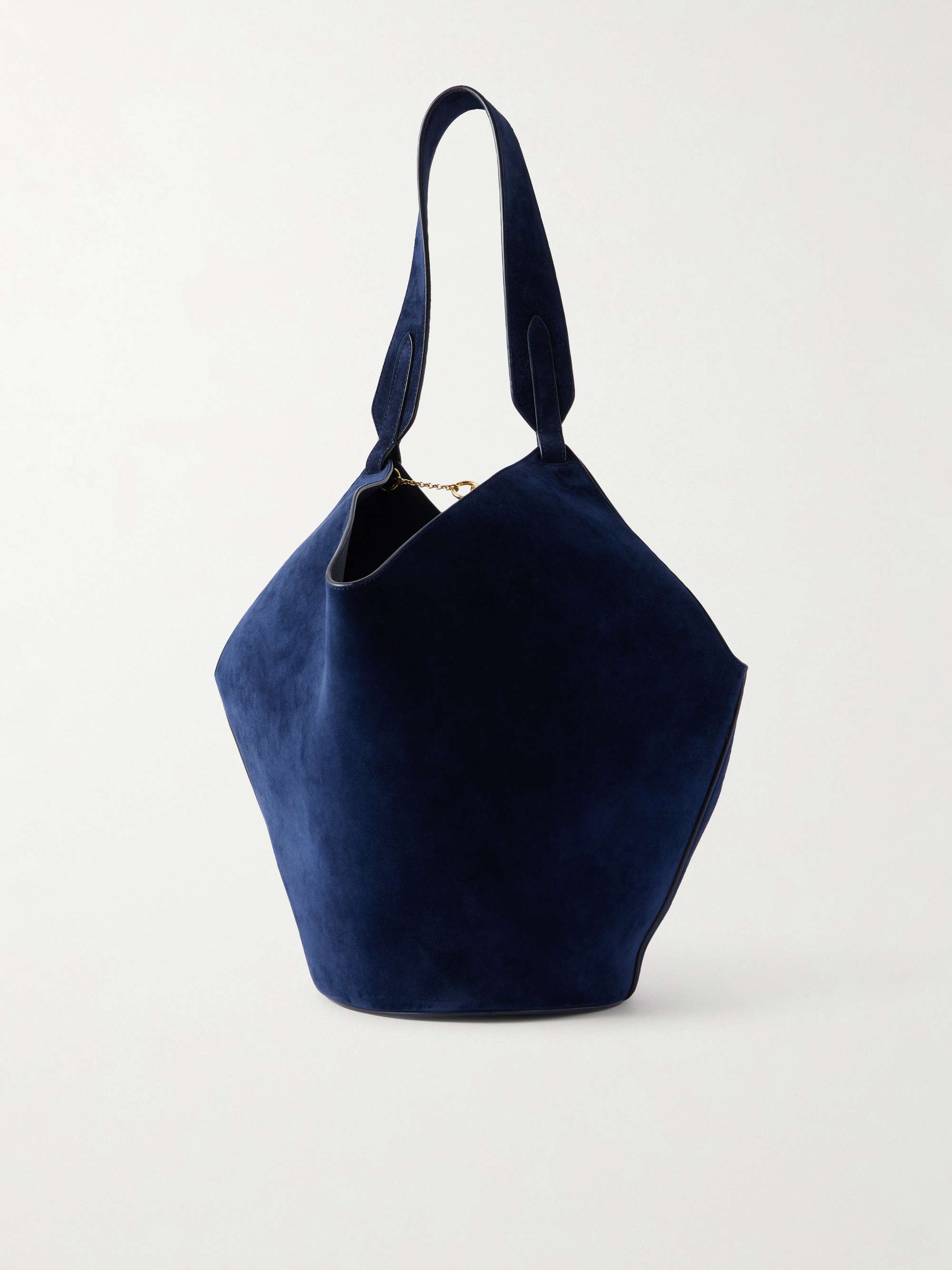 KHAITE Lotus suede shoulder bag | NET-A-PORTER