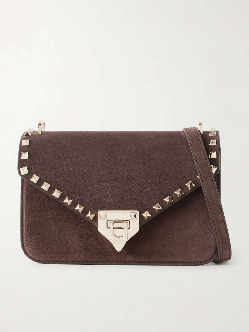 Valentino Garavani Rockstud Embellished Suede Shoulder Bag | Thumbnail 7