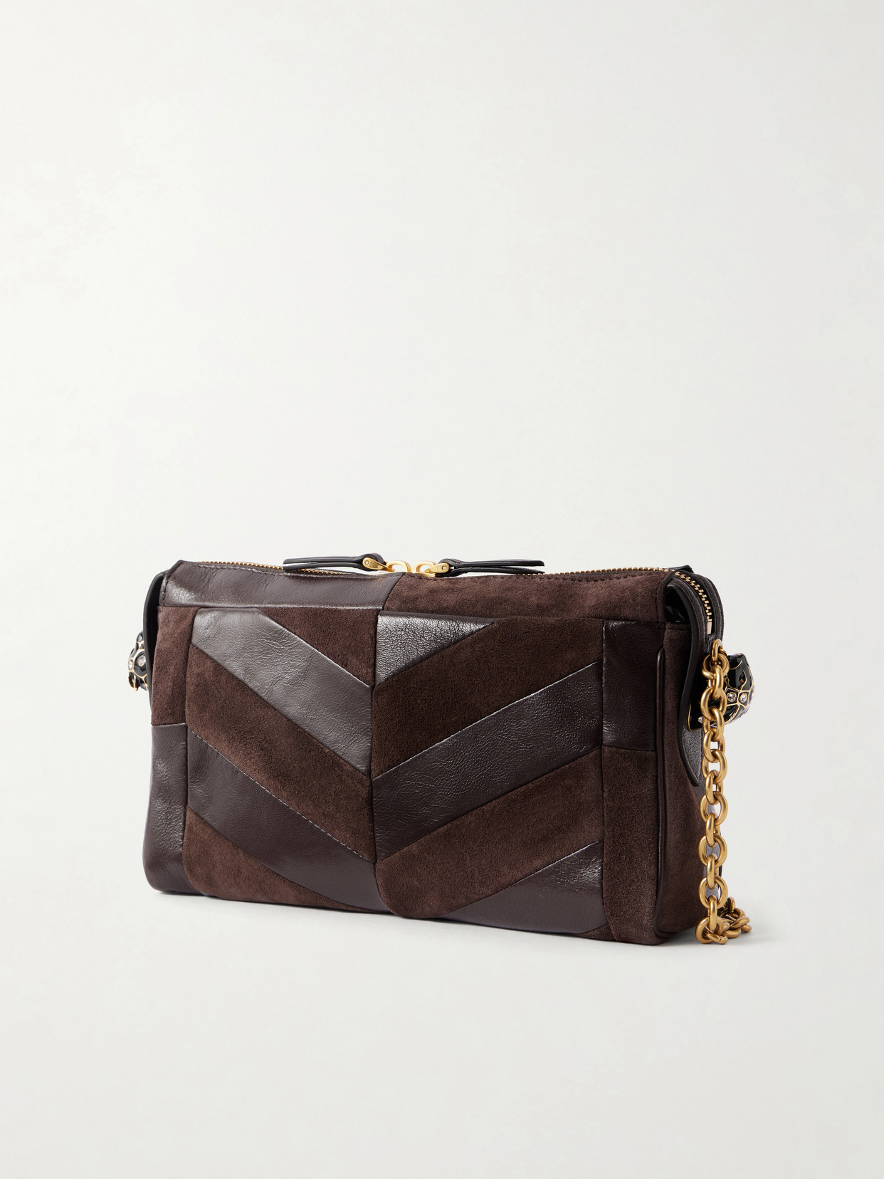 Garavani - Panthea Small Patchwork Leather And Shoulder Bag