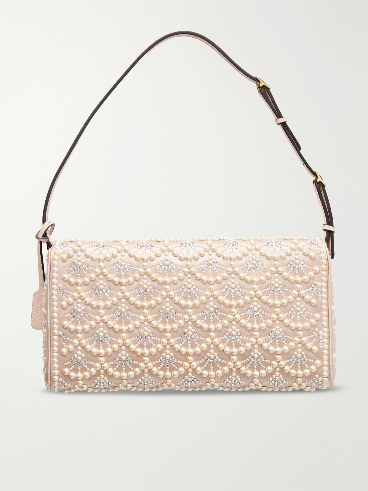 Garavani - Devain Pearl And Crystal-Embellished Shoulder Bag