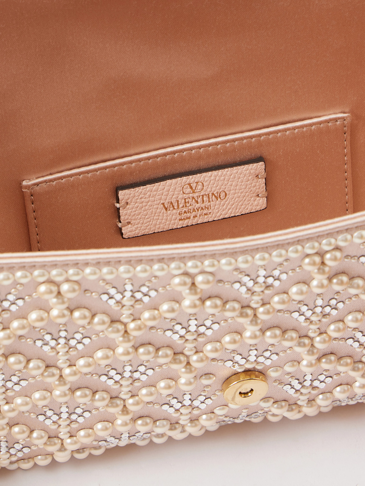 Garavani - Devain Pearl And Crystal-Embellished Shoulder Bag