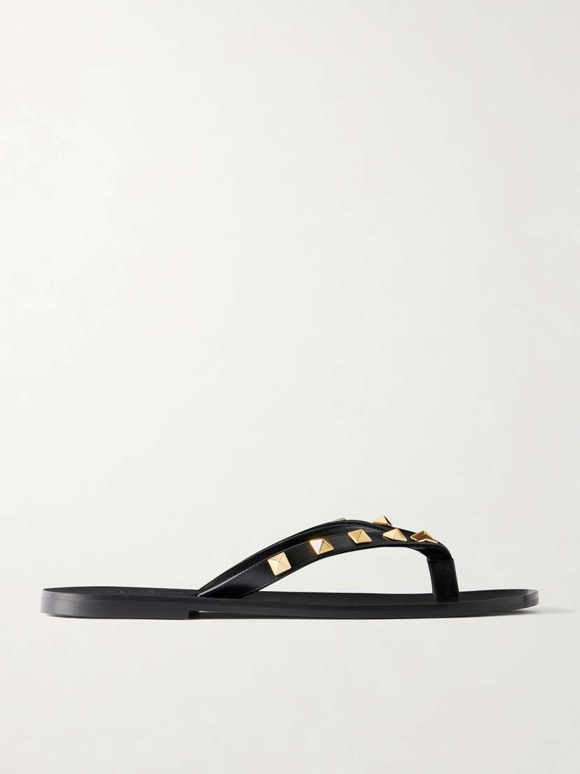 Valentino Garavani Rockstud Leather Thong Sandals