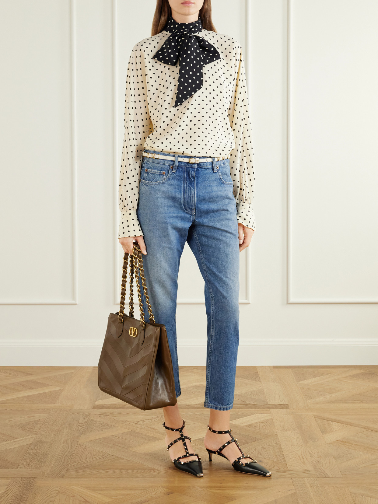 Garavani - Laseine Vlogoembellished Leather Tote