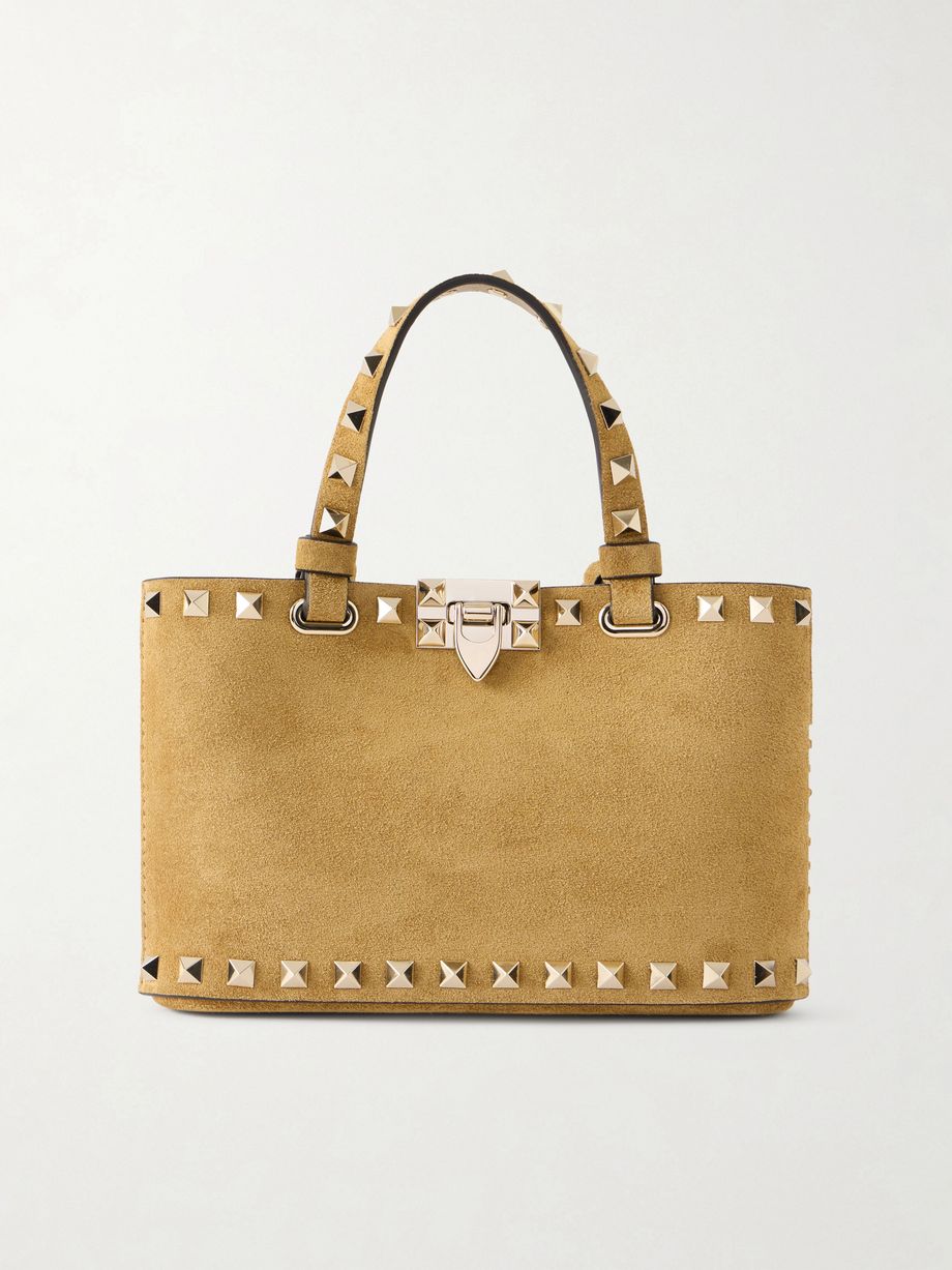 Rockstud mini embellished suede tote