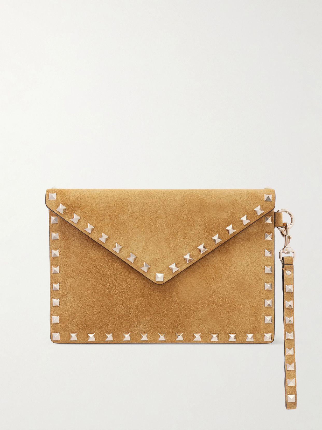 Rockstud medium suede pouch