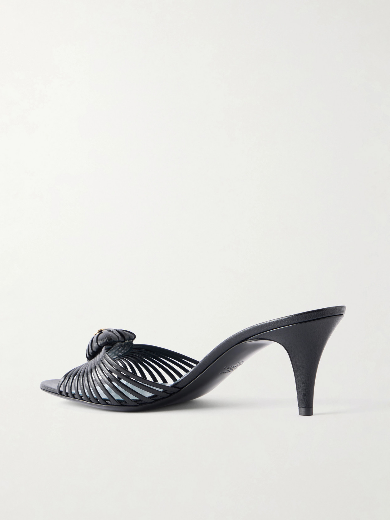 Garavani - Striped Leather Mid Heel