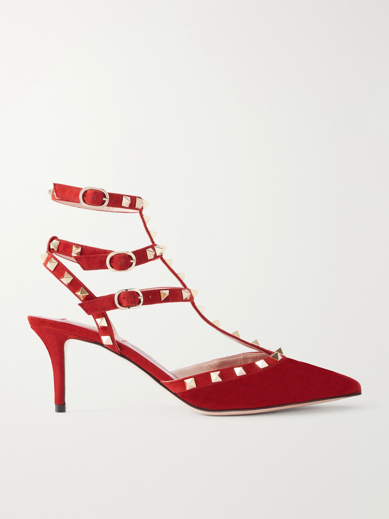 rockstud 65 suede pumps