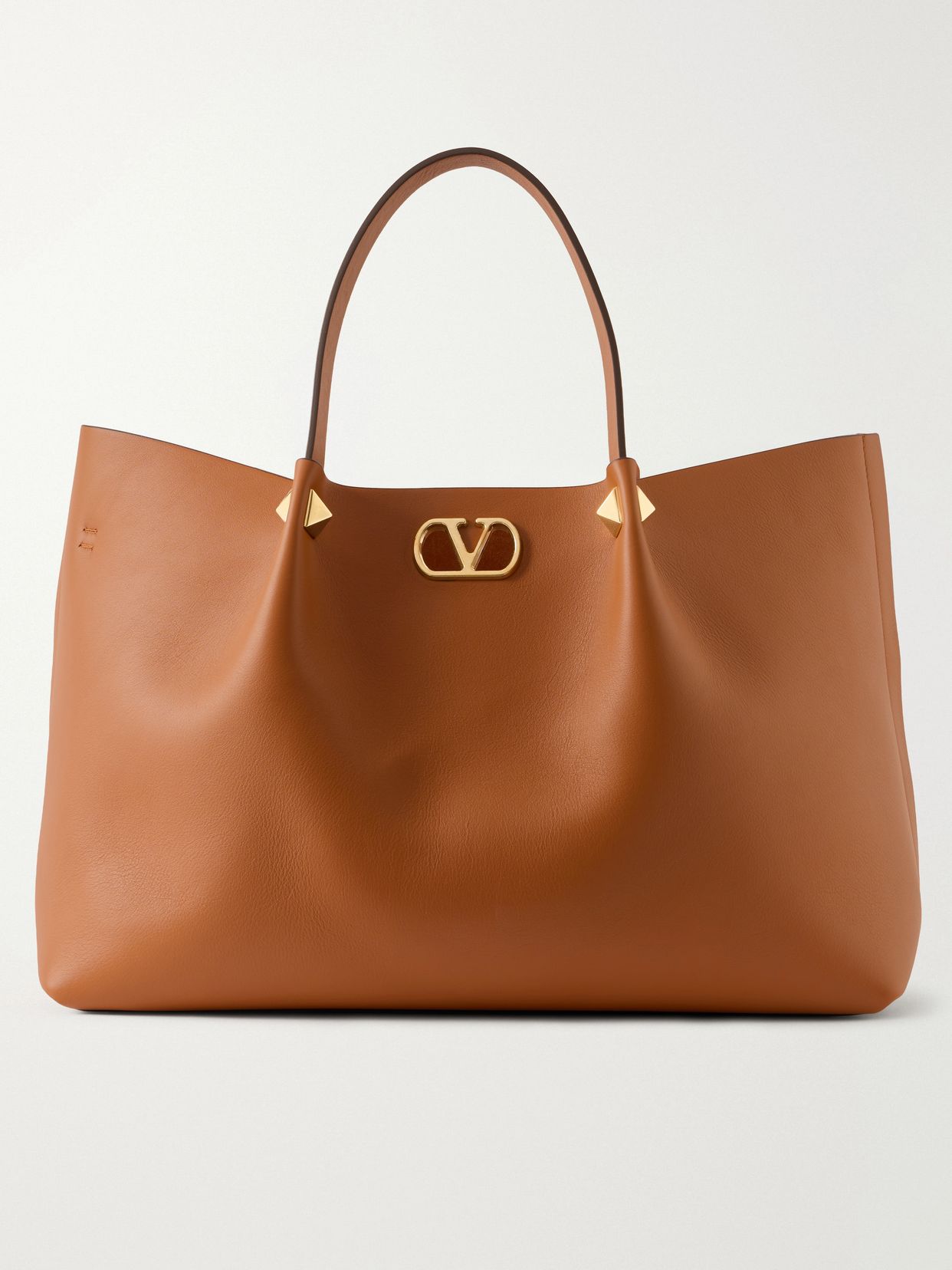 VLogo Signature studded leather tote
