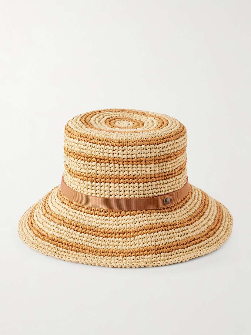 Valentino Garavani Vlogo Raffia-effect Bucket Hat