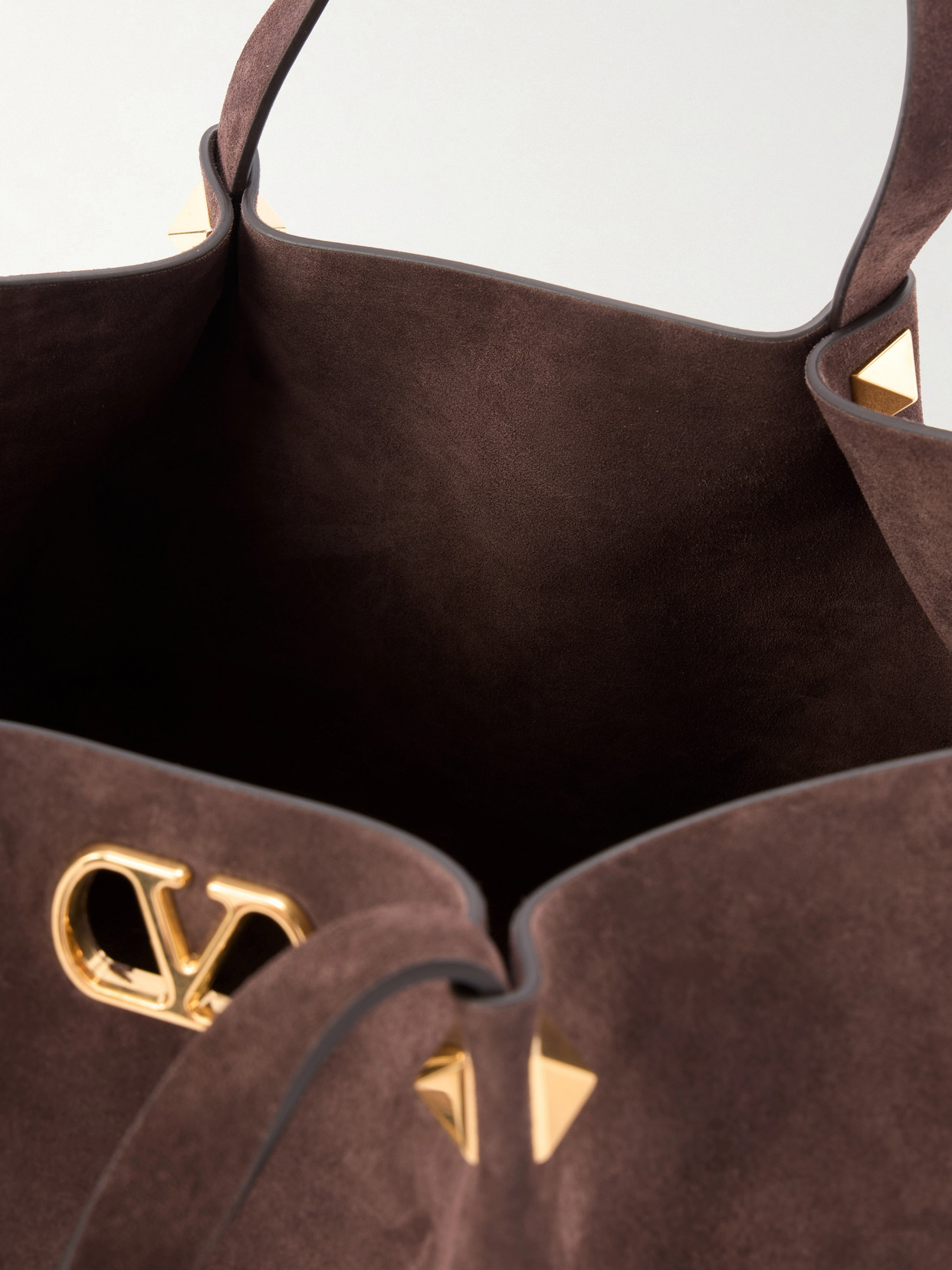 Garavani - Vlogo Signature Studded Suede Tote