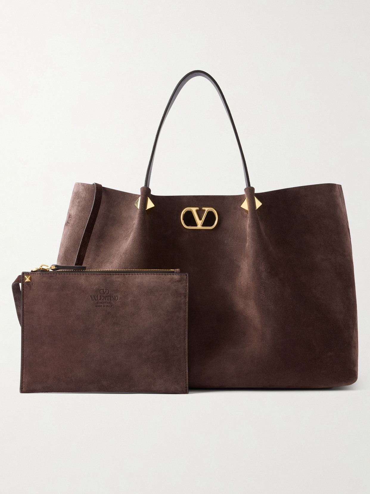Garavani - Vlogo Signature Studded Suede Tote