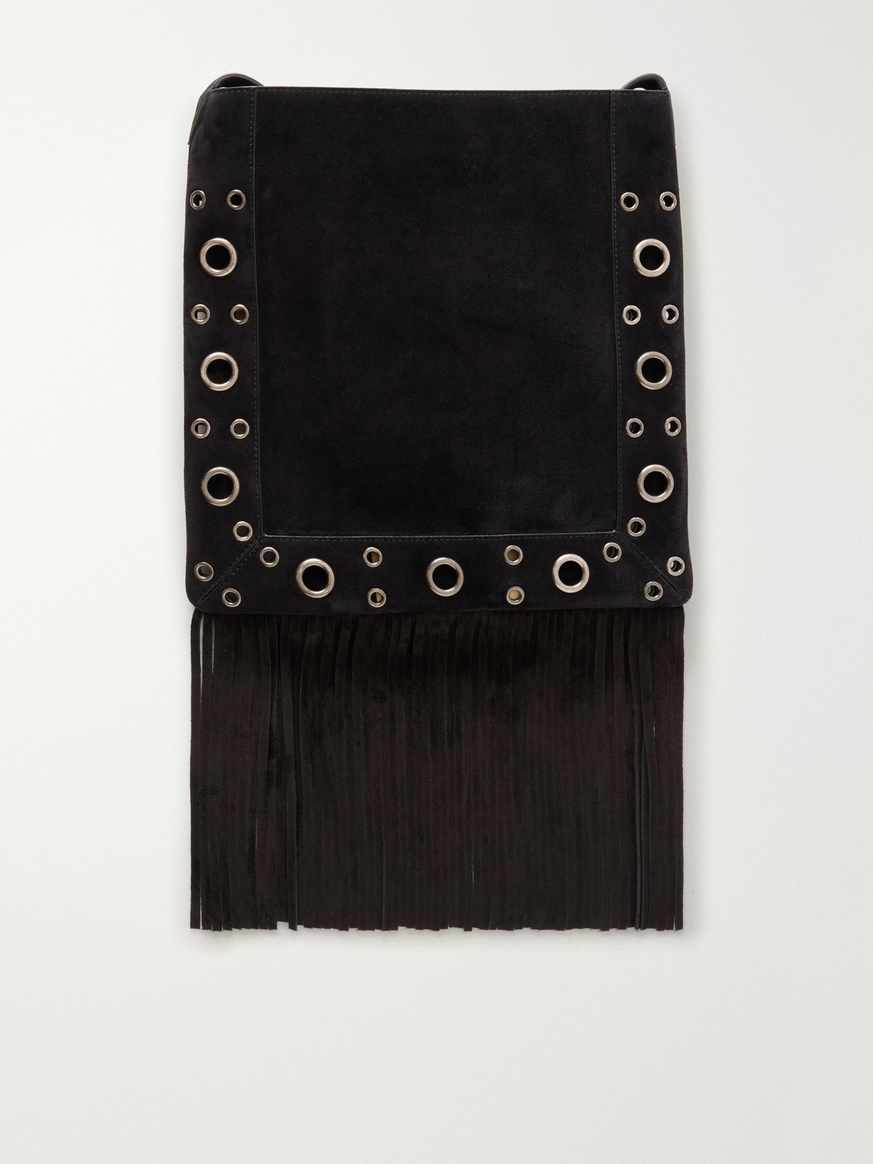 Garavani - Nellcote Medium Fringed Studded Shoulder Bag