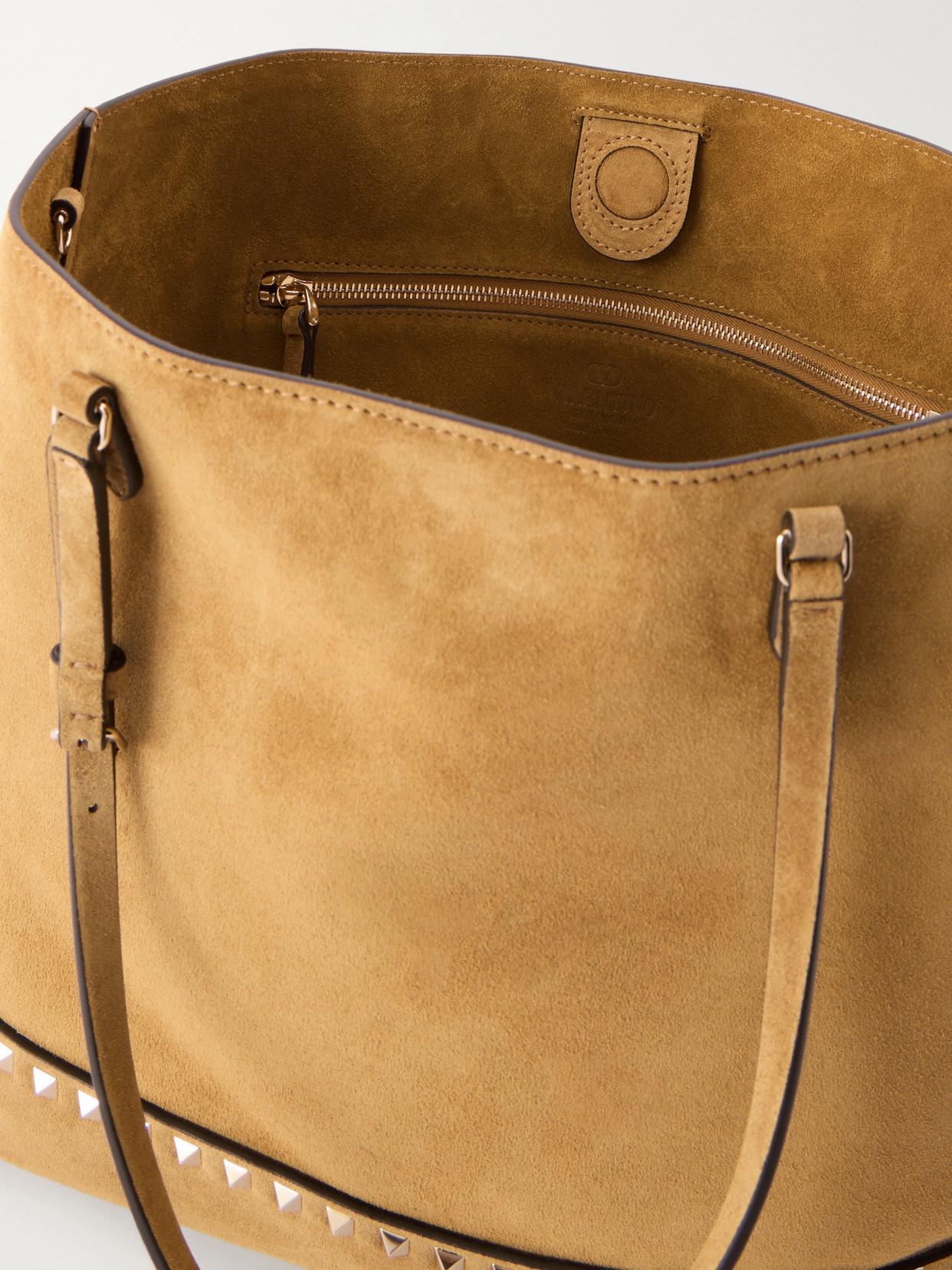 Garavani - Rockstud Medium Suede Tote