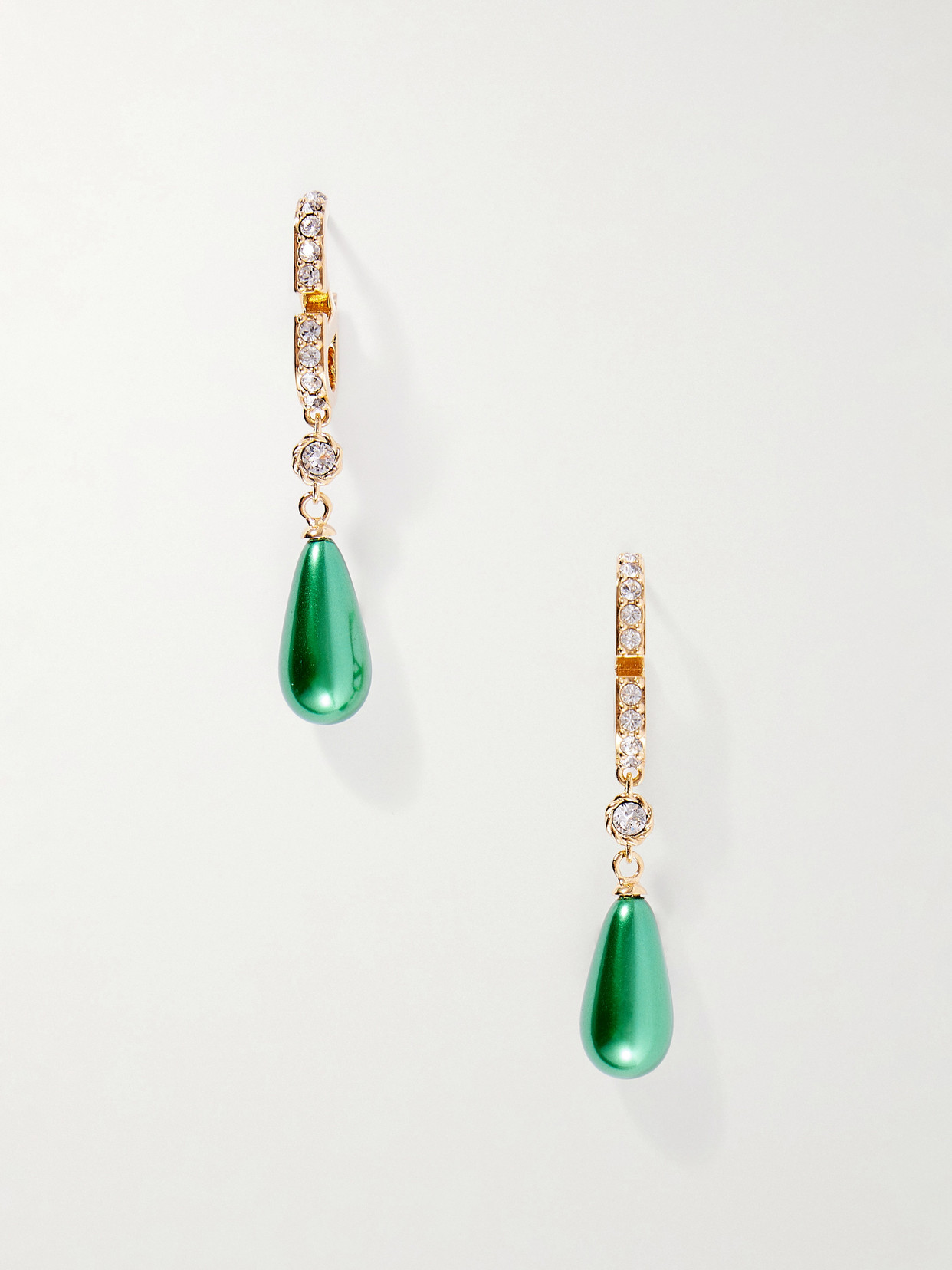 Valentino Garavani Gold-tone Beaded Crystal Earrings