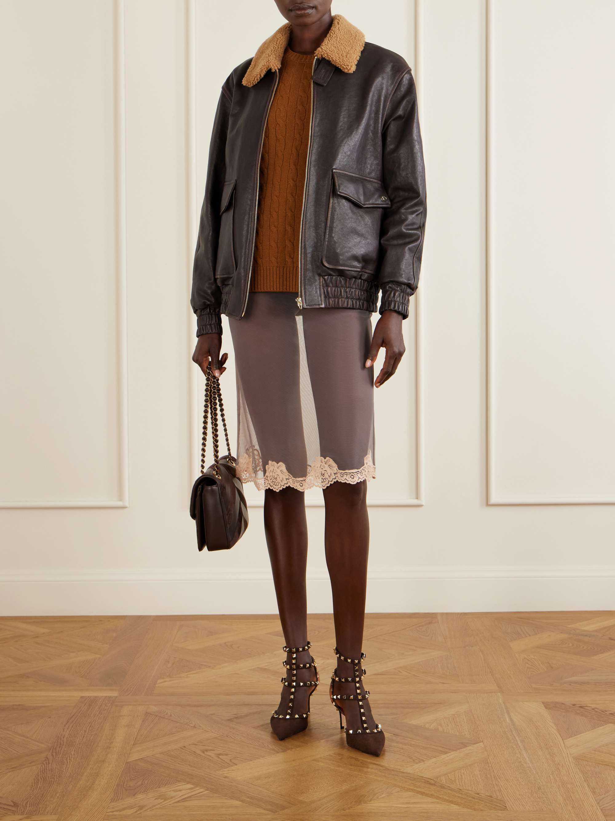 VALENTINO GARAVANI Rockstud 65 suede pumps | NET-A-PORTER