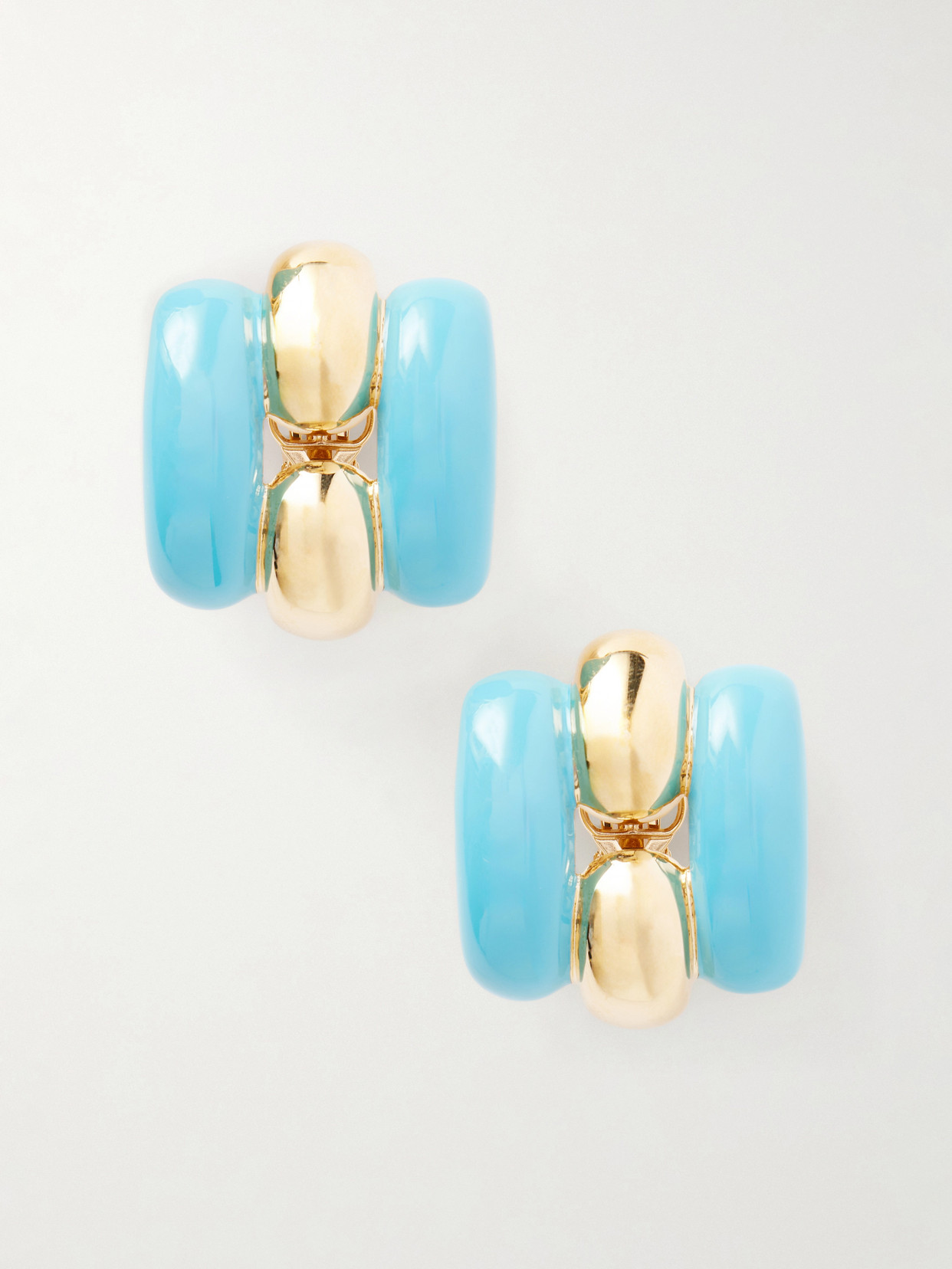 Valentino Garavani Pas Plus Enamel Earrings In Blue