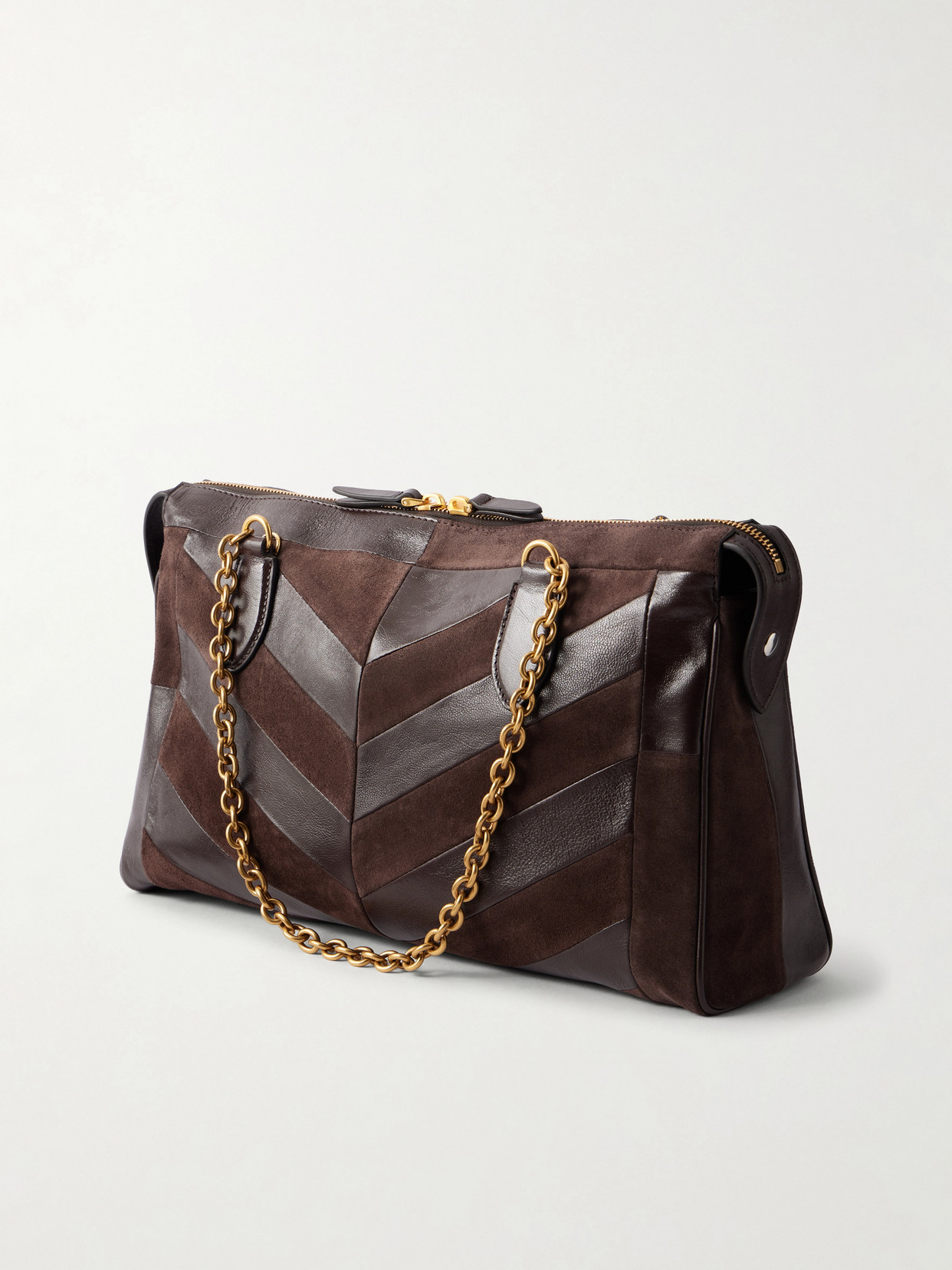 Garavani - Panthea Medium Embellished Patchwork Leather And Shoulder Bag
