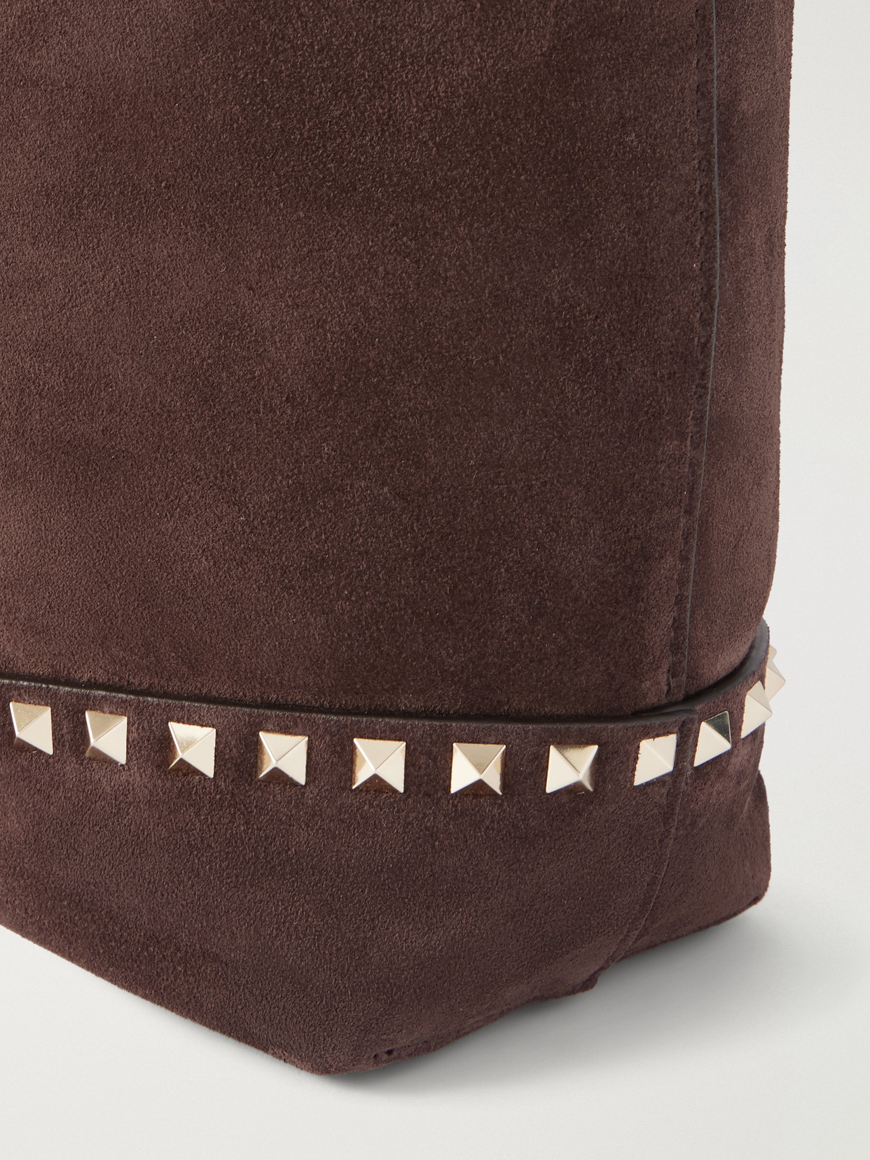 Garavani - Rockstud Medium Suede Tote