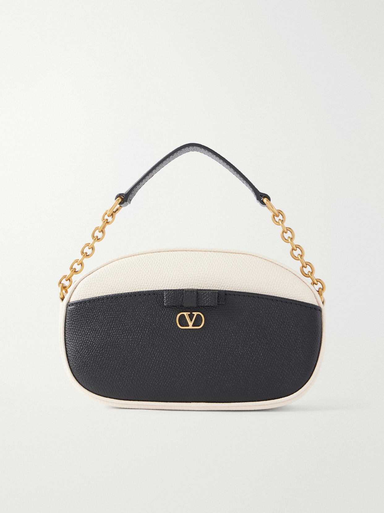 Veecolor mini textured-leather shoulder bag