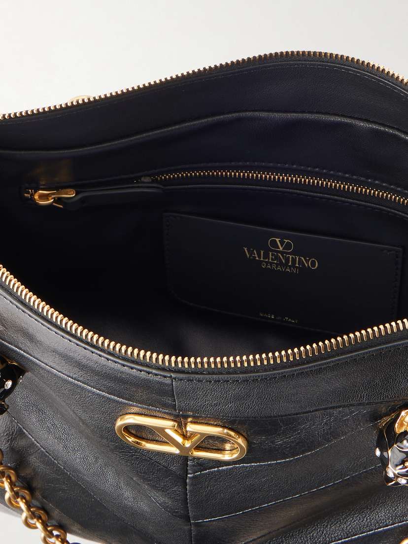 Valentino Garavani Panthea Embellished Leather Medium Shoulder Bag | Thumbnail 6