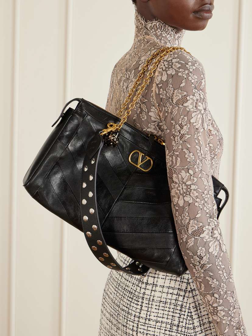 Valentino Garavani Panthea Embellished Leather Medium Shoulder Bag | Thumbnail 2