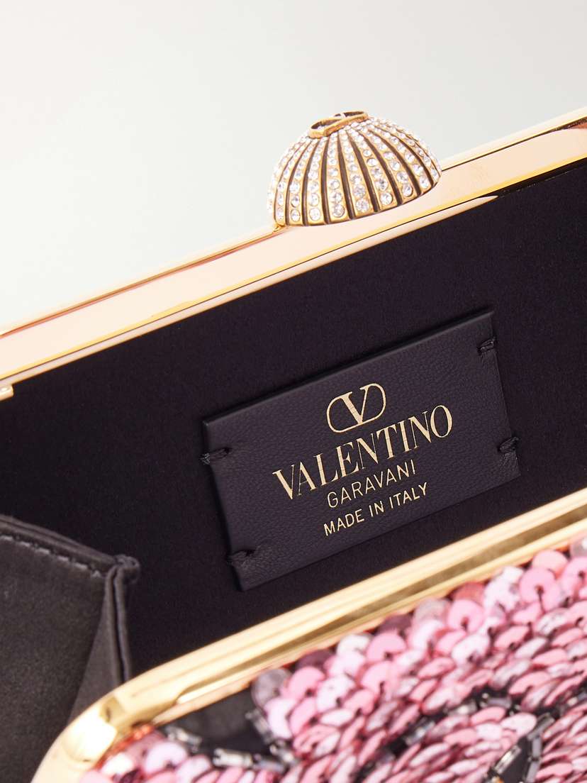 Valentino Garavani Carry Secrets Minaudière Embellished Satin Clutch | Thumbnail 6