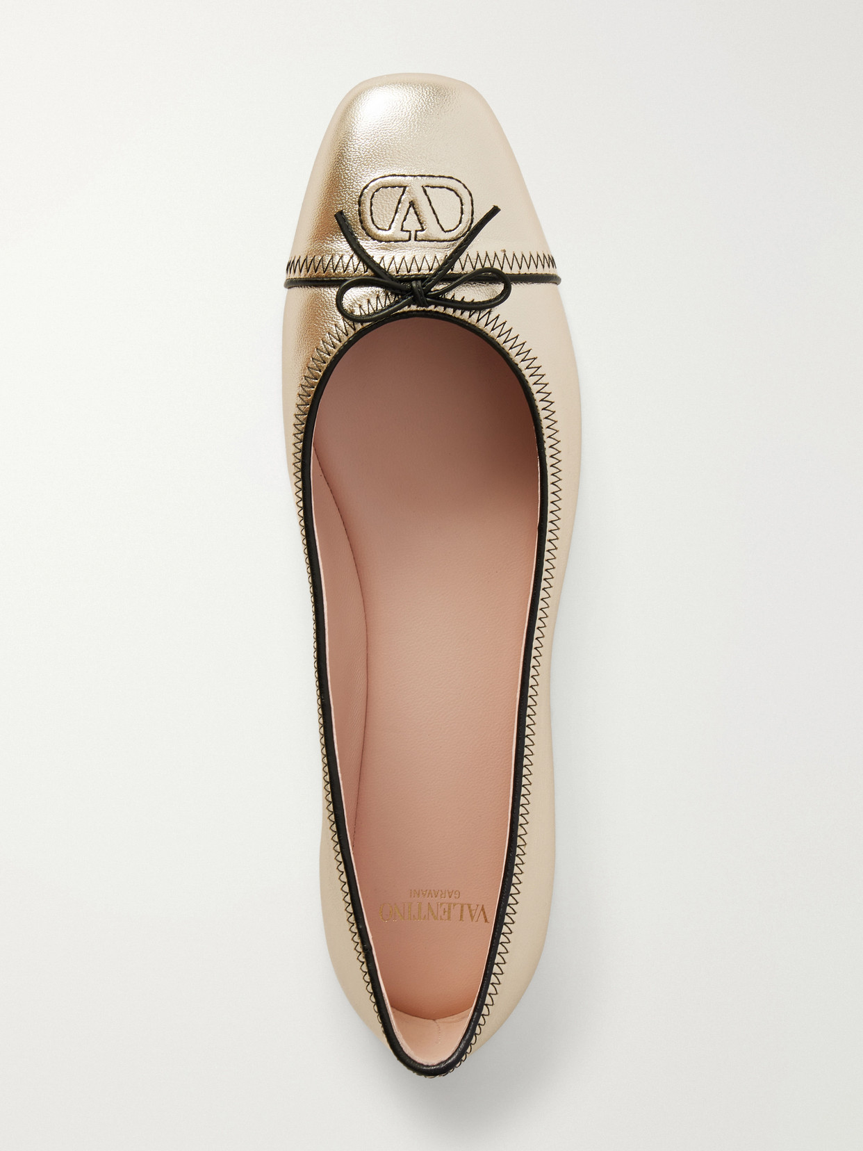 Garavani - Vlogo Bow-Embellished Ballet Flats