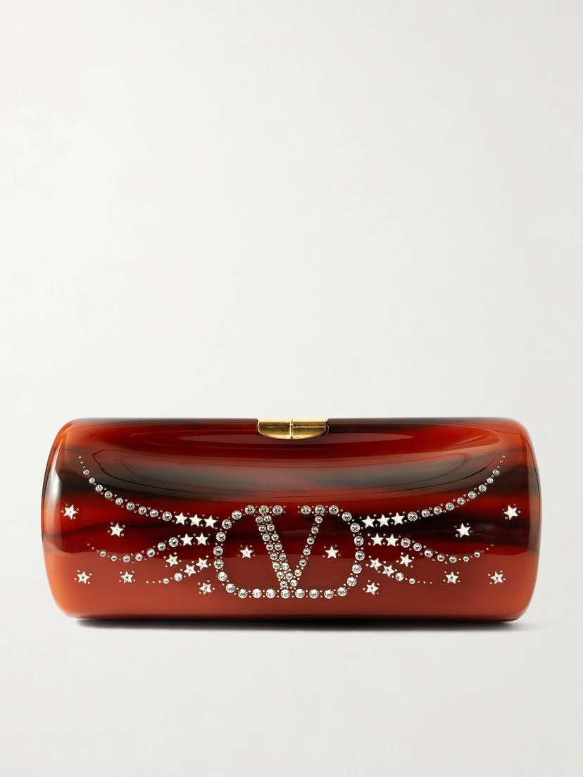 Valentino Garavani Pince Vlogo-embellished Resin Clutch | Thumbnail 7
