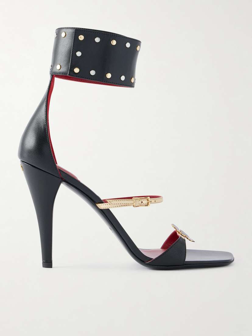 Valentino Garavani Cuffie Enamelled Flower High Heel Sandals | Thumbnail 6 Valentino Garavani Cuffie Enamelled Flower High Heel Sandals | Thumbnail 6