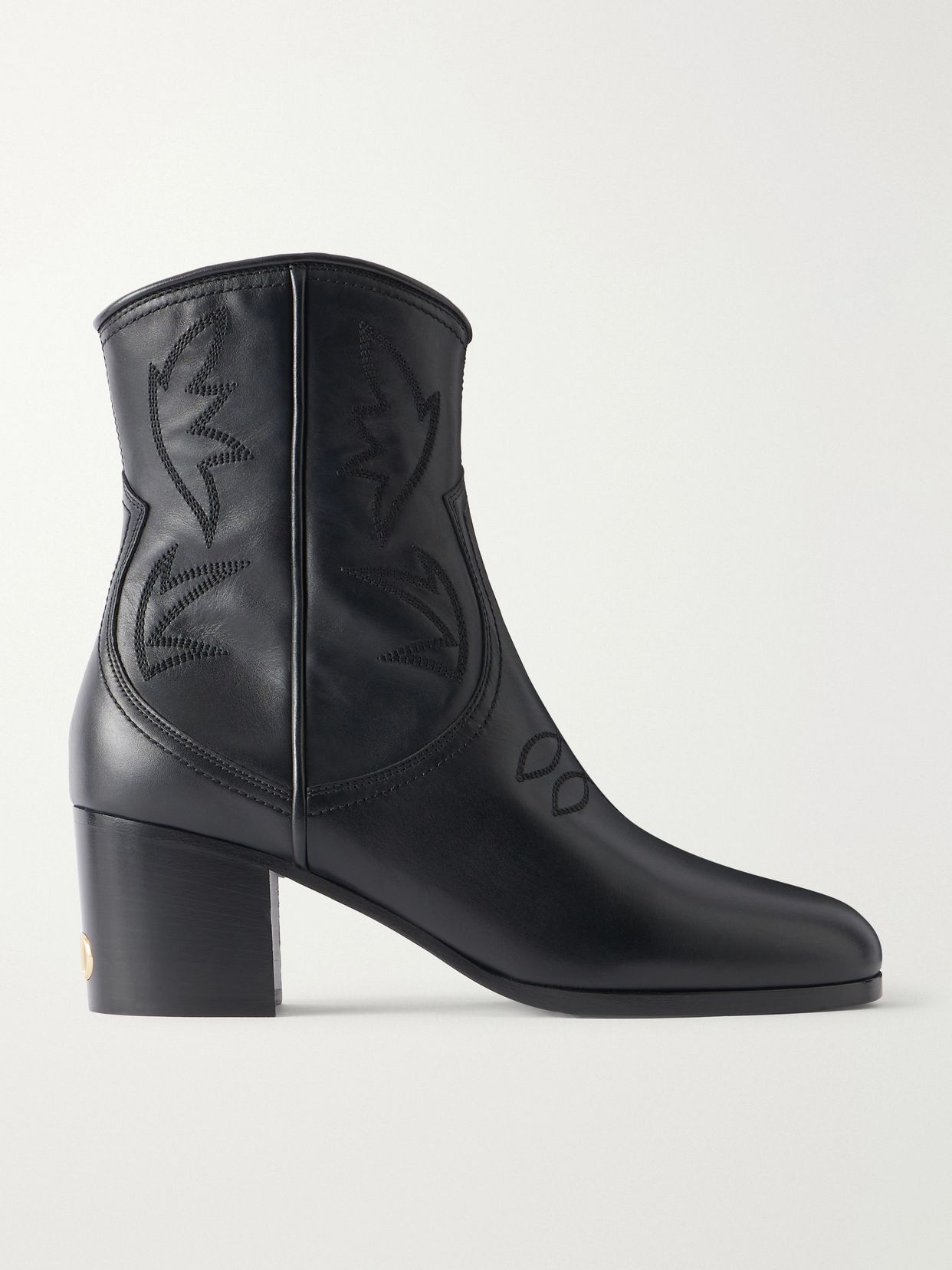 Zimmy 40 embroidered leather ankle boots