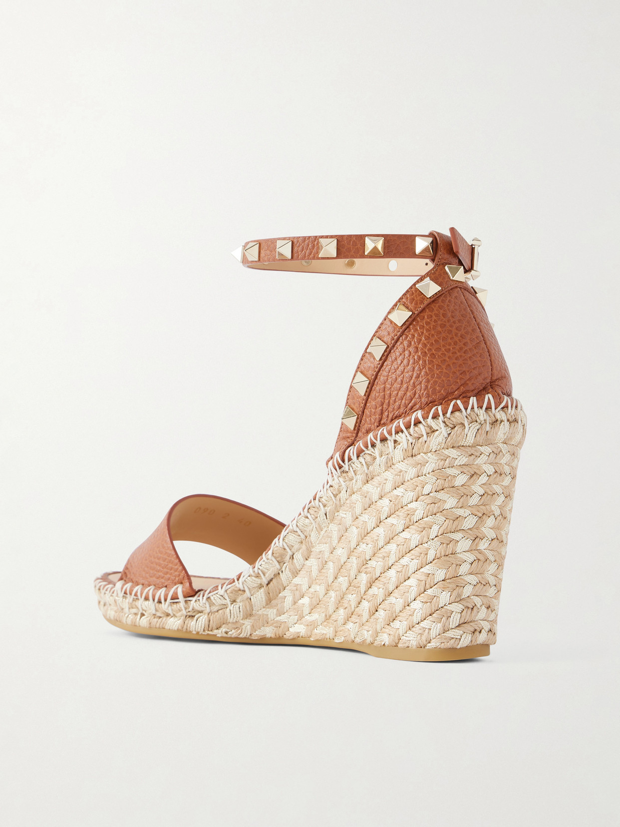 Garavani - Rockstud Double Leather Espadrillas Sandals