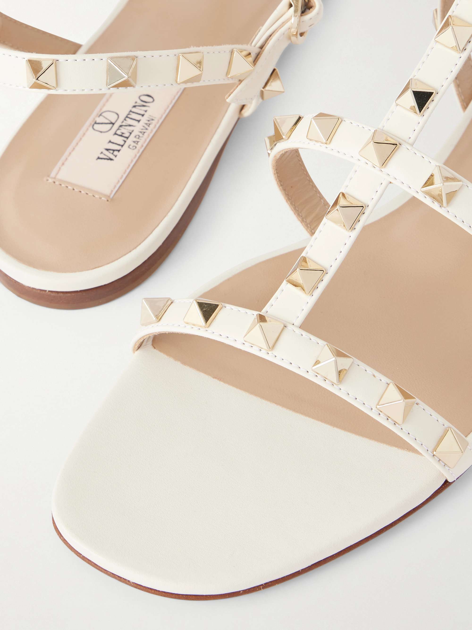 VALENTINO GARAVANI Rockstud leather sandals | NET-A-PORTER