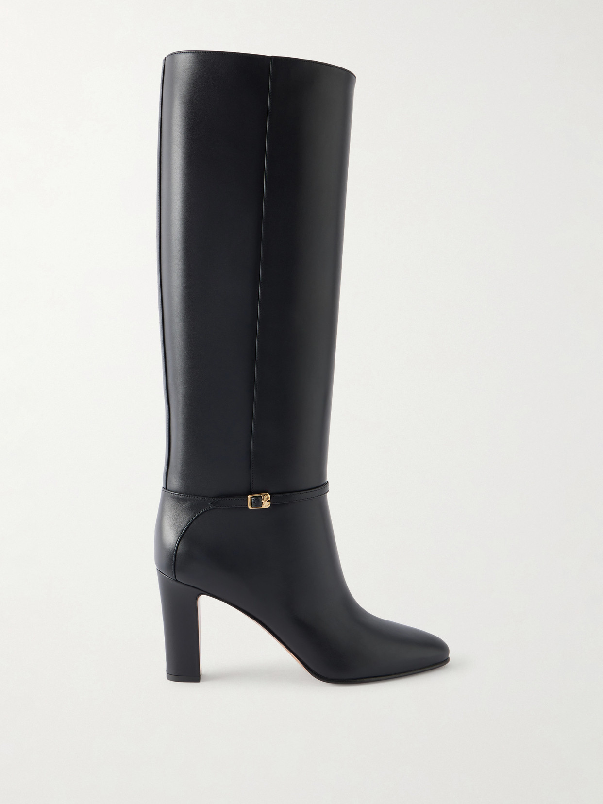 Garavani - Pattie 85 Buckle-Embellished Leather Knee Boots