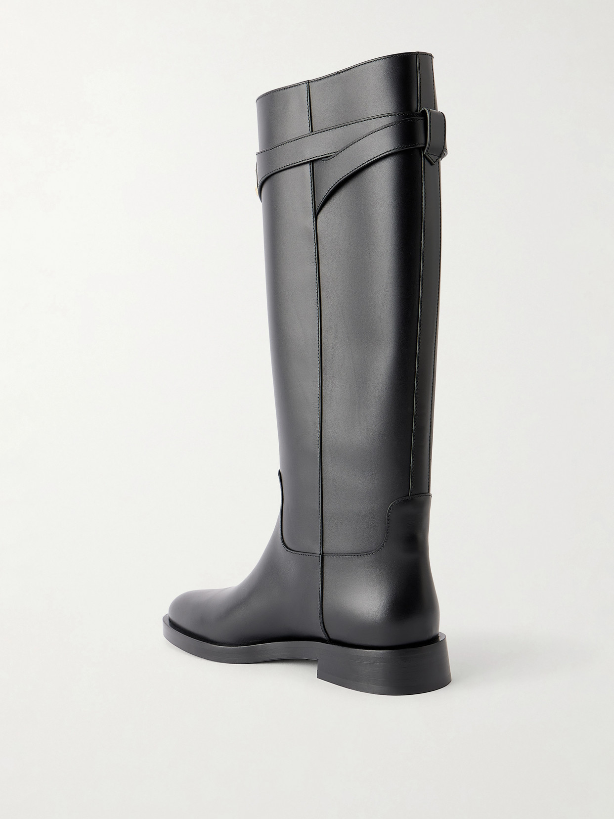 Valentino Garavani Vlogo Signature Calfskin Boot 30mm Woman Black 41.5 In Black