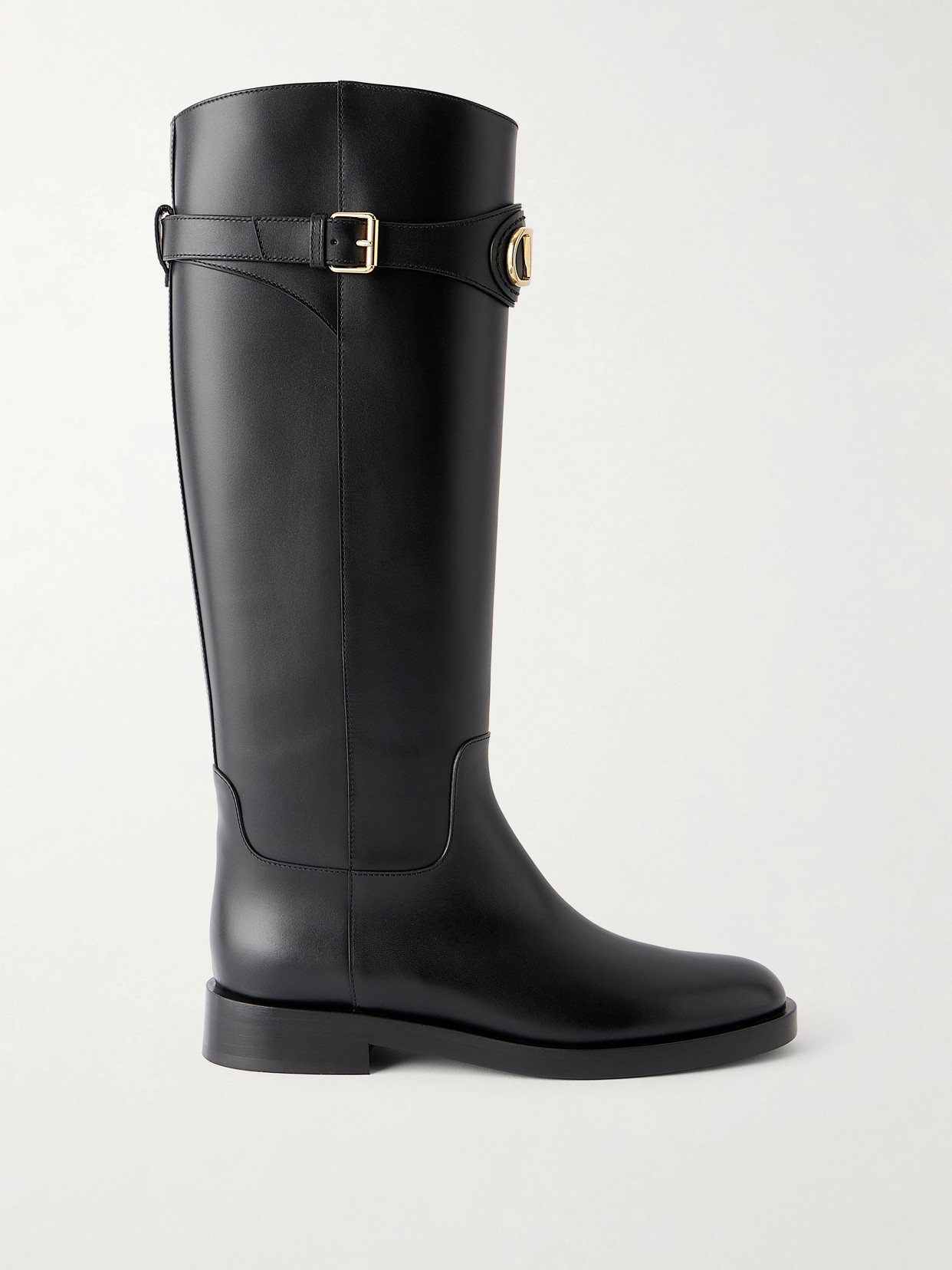 Valentino Garavani Vlogo Signature Calfskin Boot 30mm Woman Black 41.5 In Black