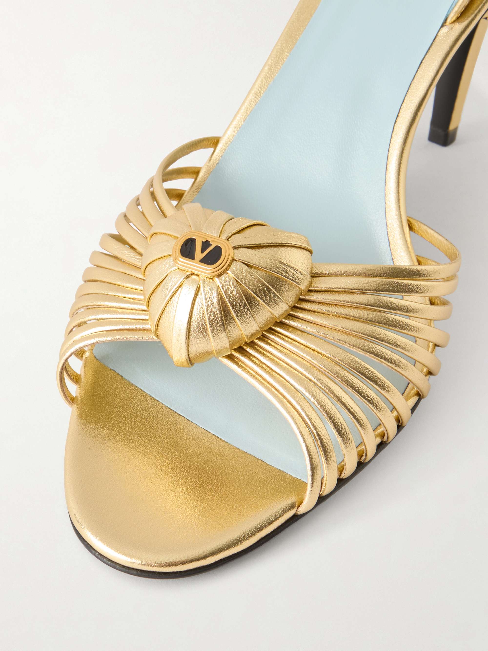 VALENTINO GARAVANI Coeur Royal 85 logo-embellished metallic