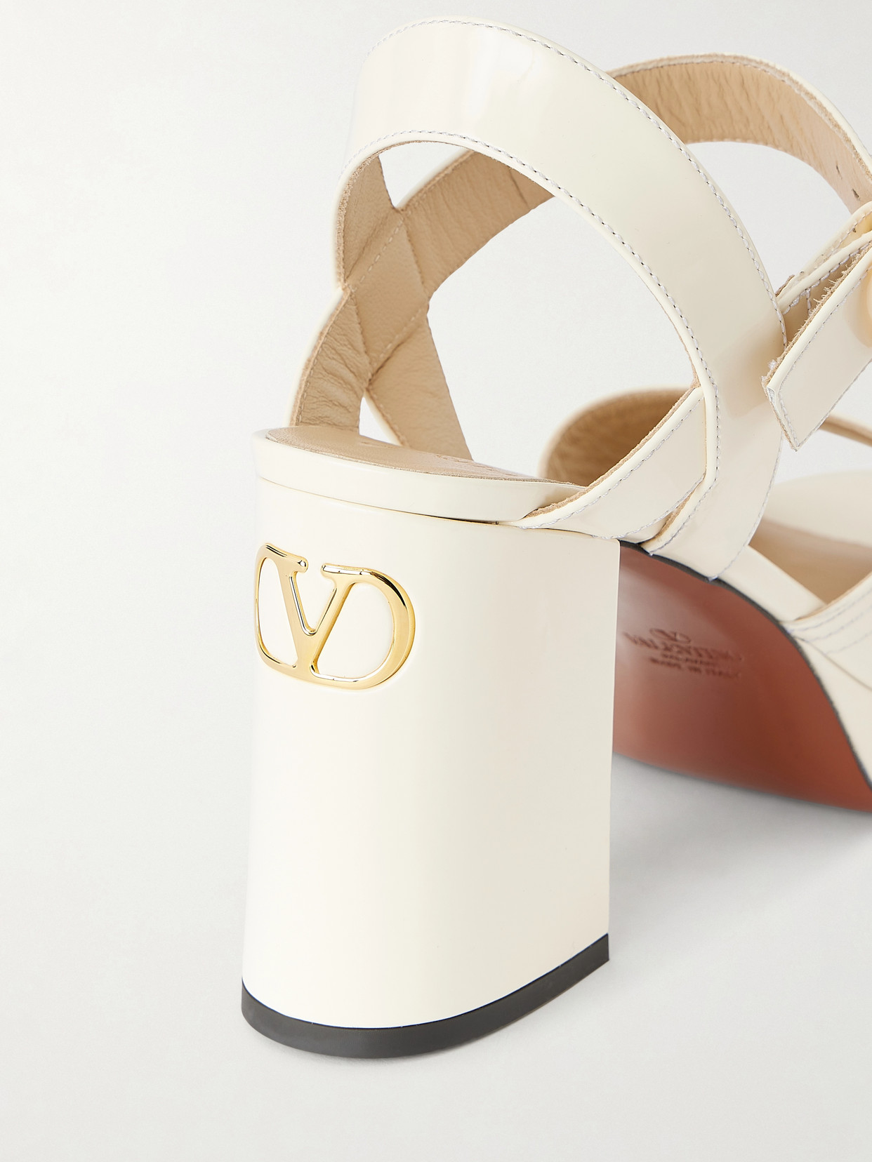 Valentino Sandalo Con Plateau Fawcette In Vitello Abrasivato 100mm In White