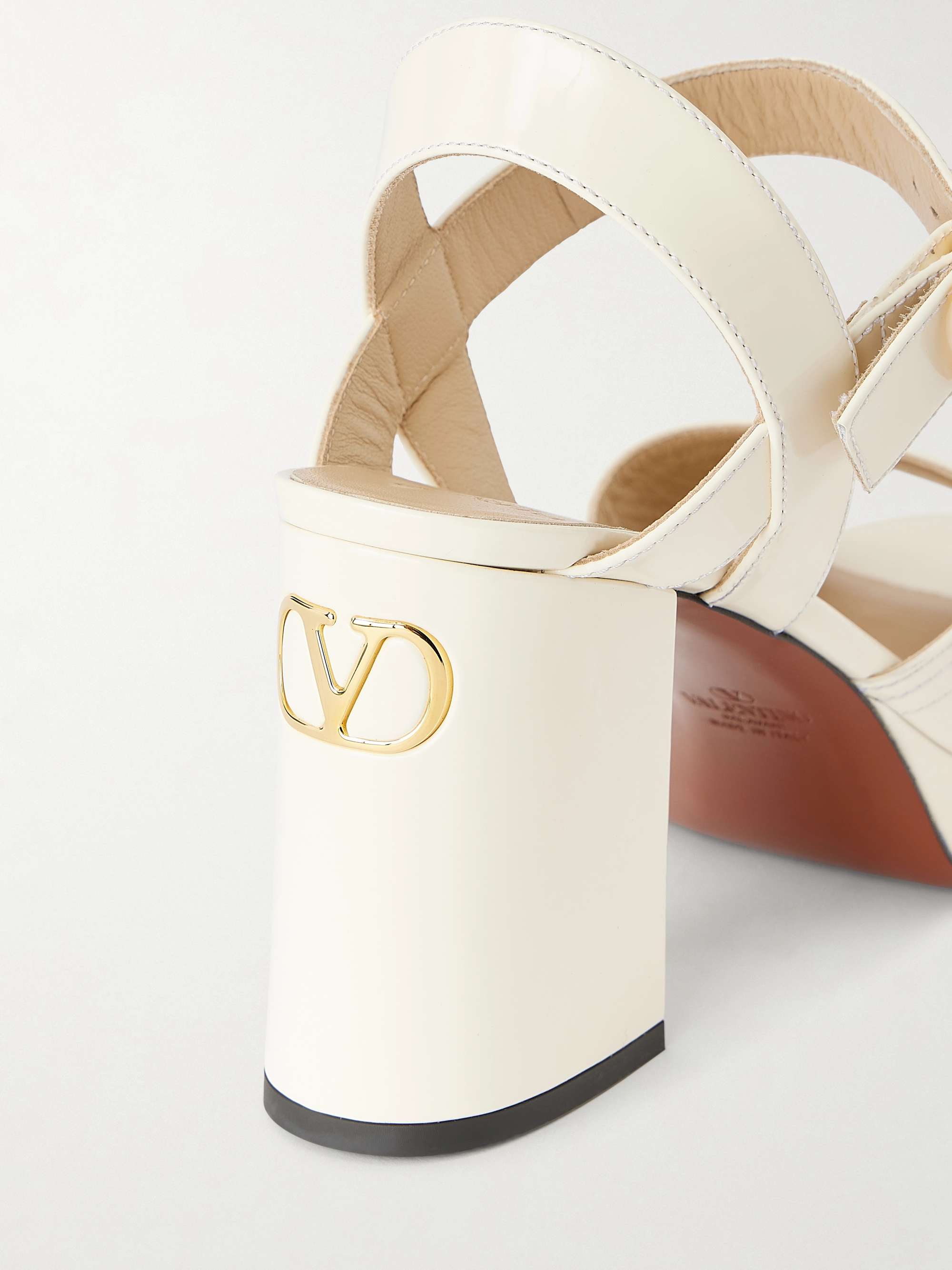 VALENTINO GARAVANI Fawcette leather mid-heel sandals | NET-A-PORTER